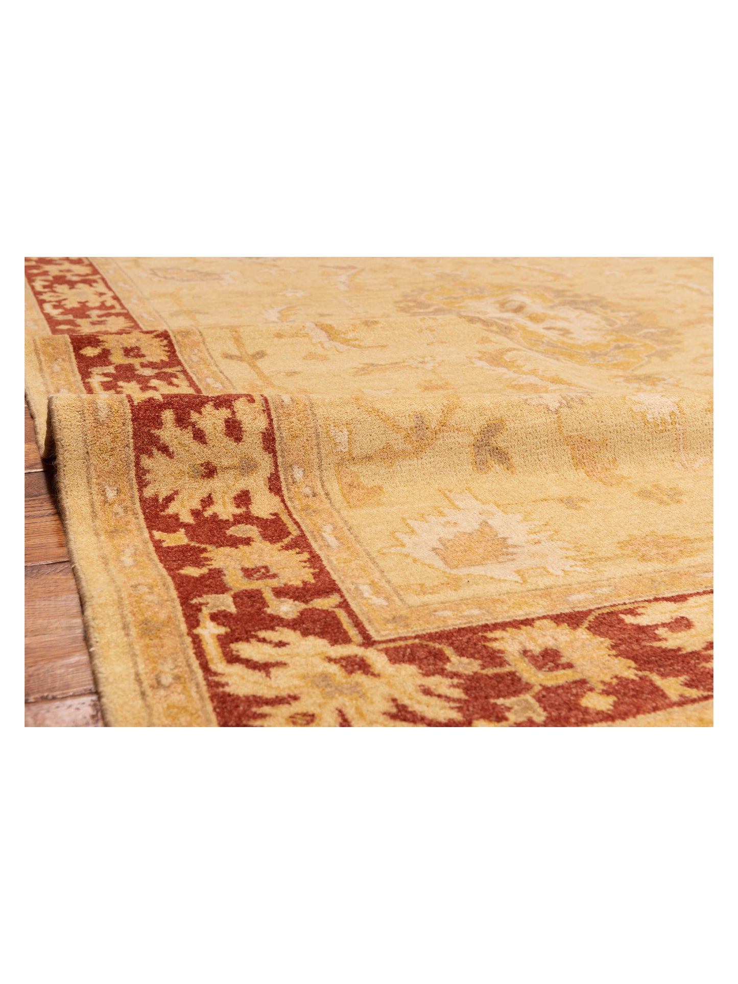 Lilac 103321 Yellow Rust 5.8x7.9 Hand Knotted Rug