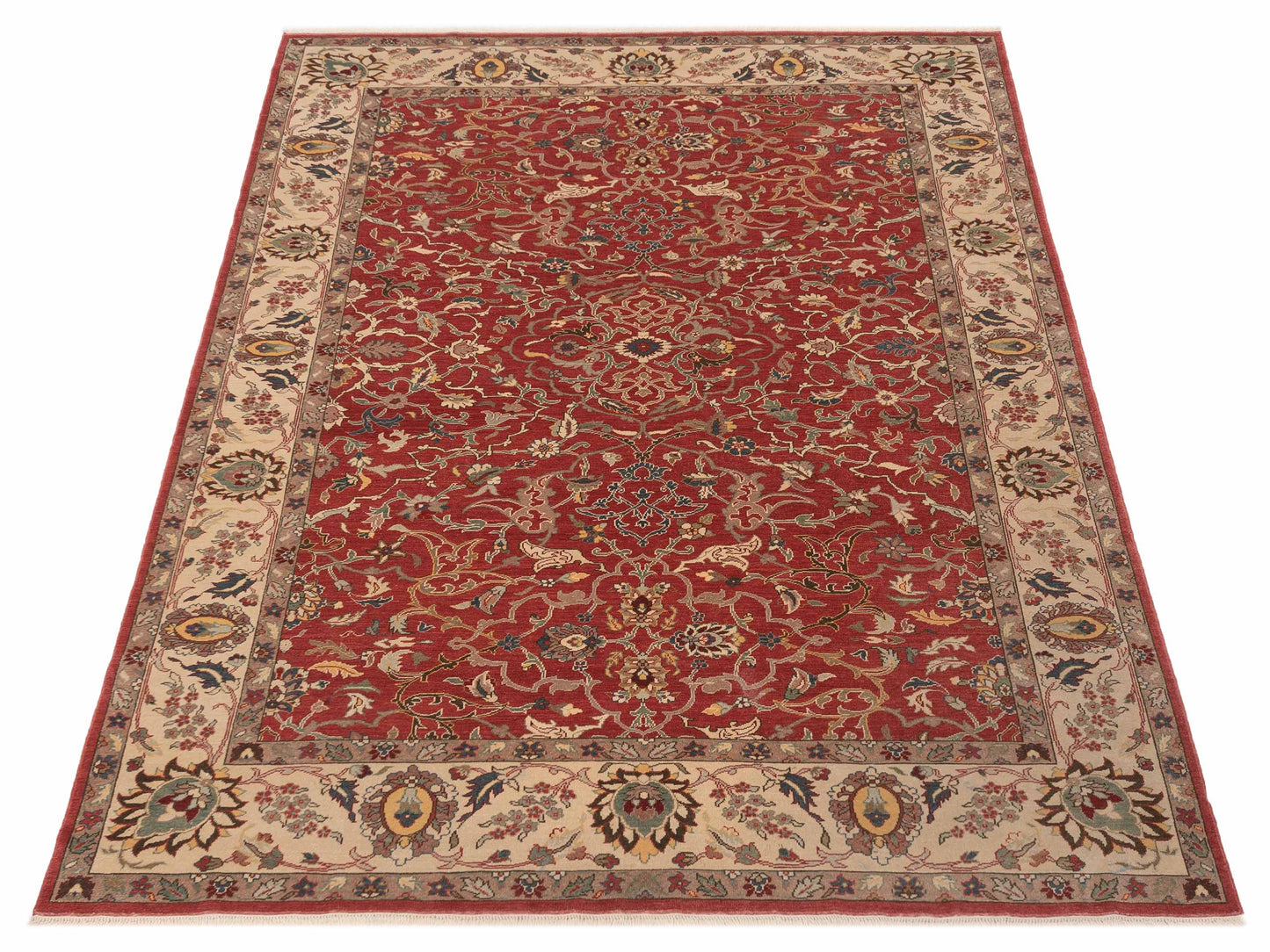 Antique Loom 104419 Rust Ivory 9.6x12 Hand Knotted Rug