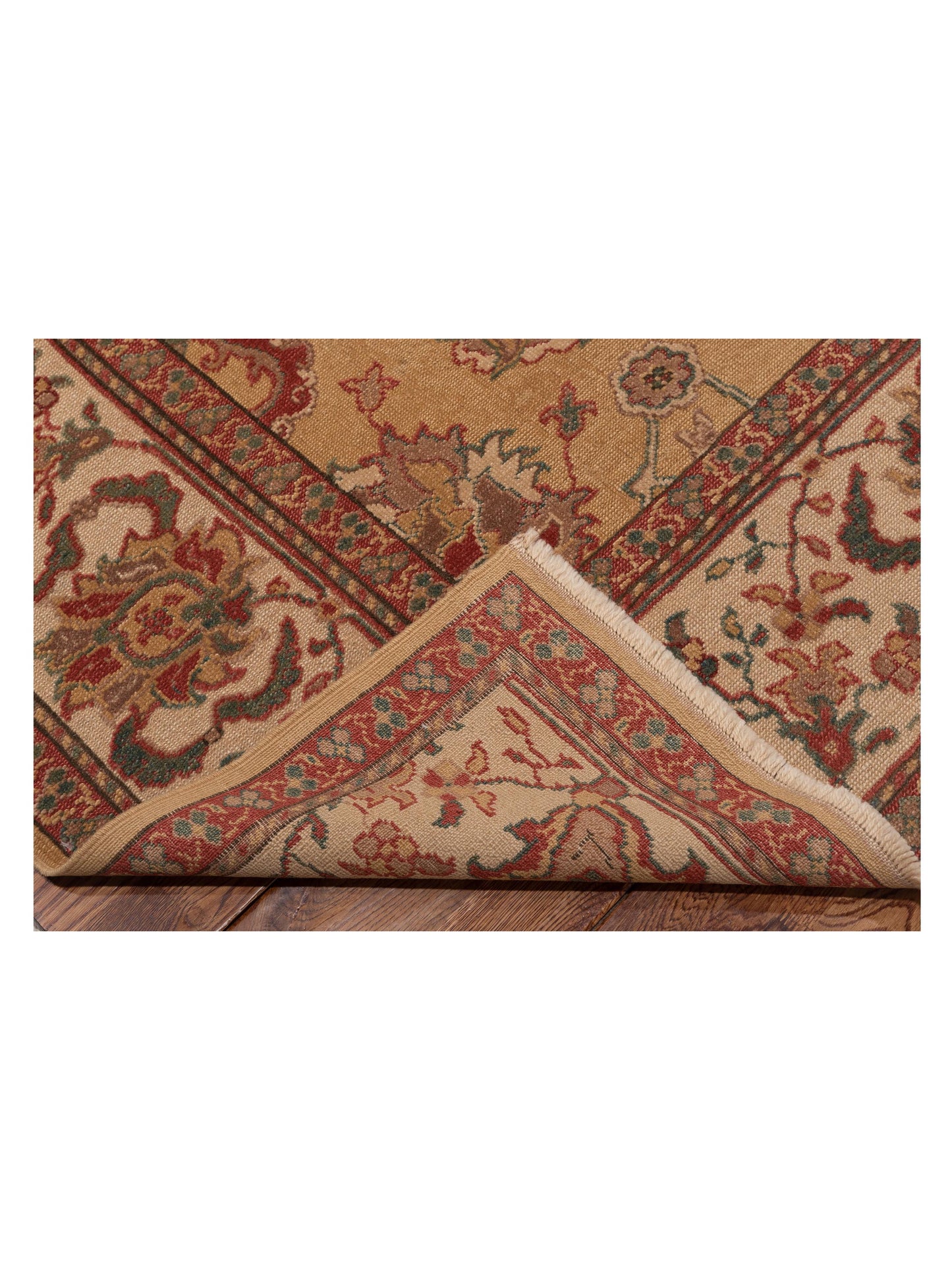 Antique Loom 104442 Gold Ivory 8.1x10.3 Hand Knotted Rug