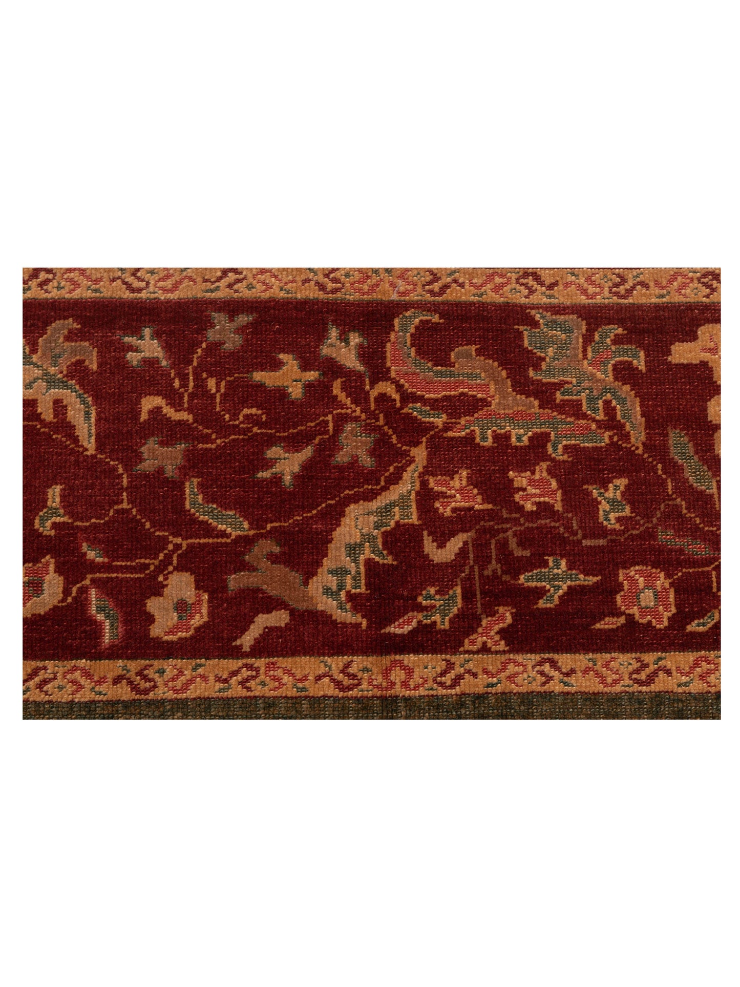 Antique Loom 104451 Green Red 6.9x9.8 Hand Knotted Rug