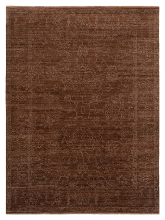 Defne Opal Brown Brown  9x11.10 Hand Knotted Rug