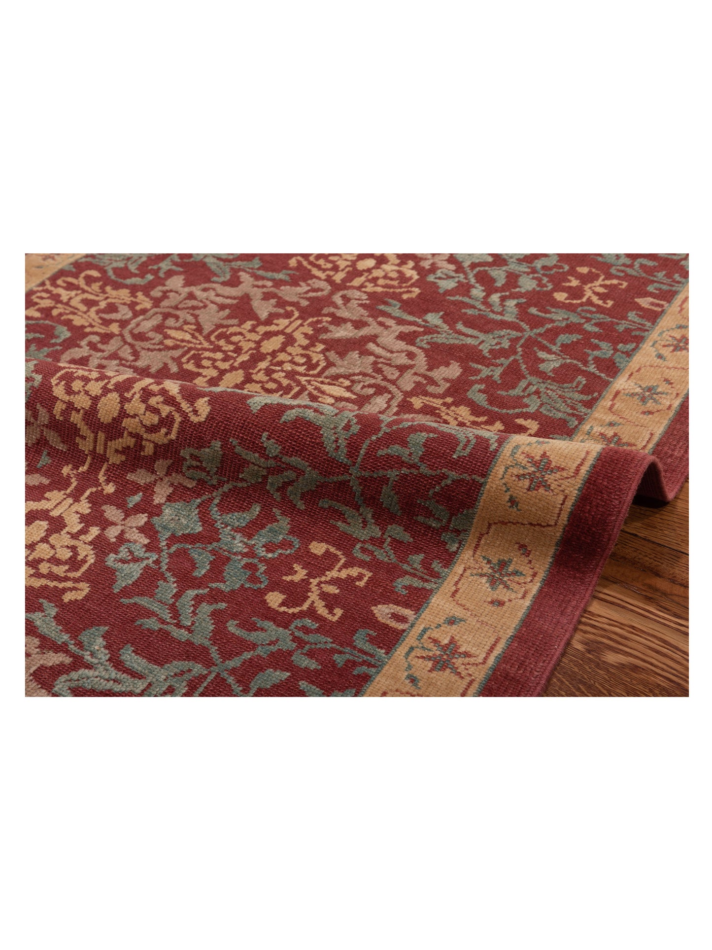 Antique Loom 105069 Red Gold 2.7x10.1 Hand Knotted Rug