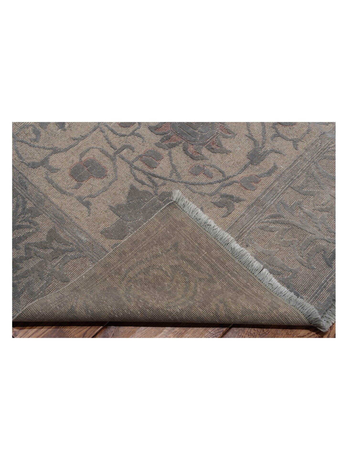 Vintage 106708 Gray 9.3x12.10 Hand Knotted Rug