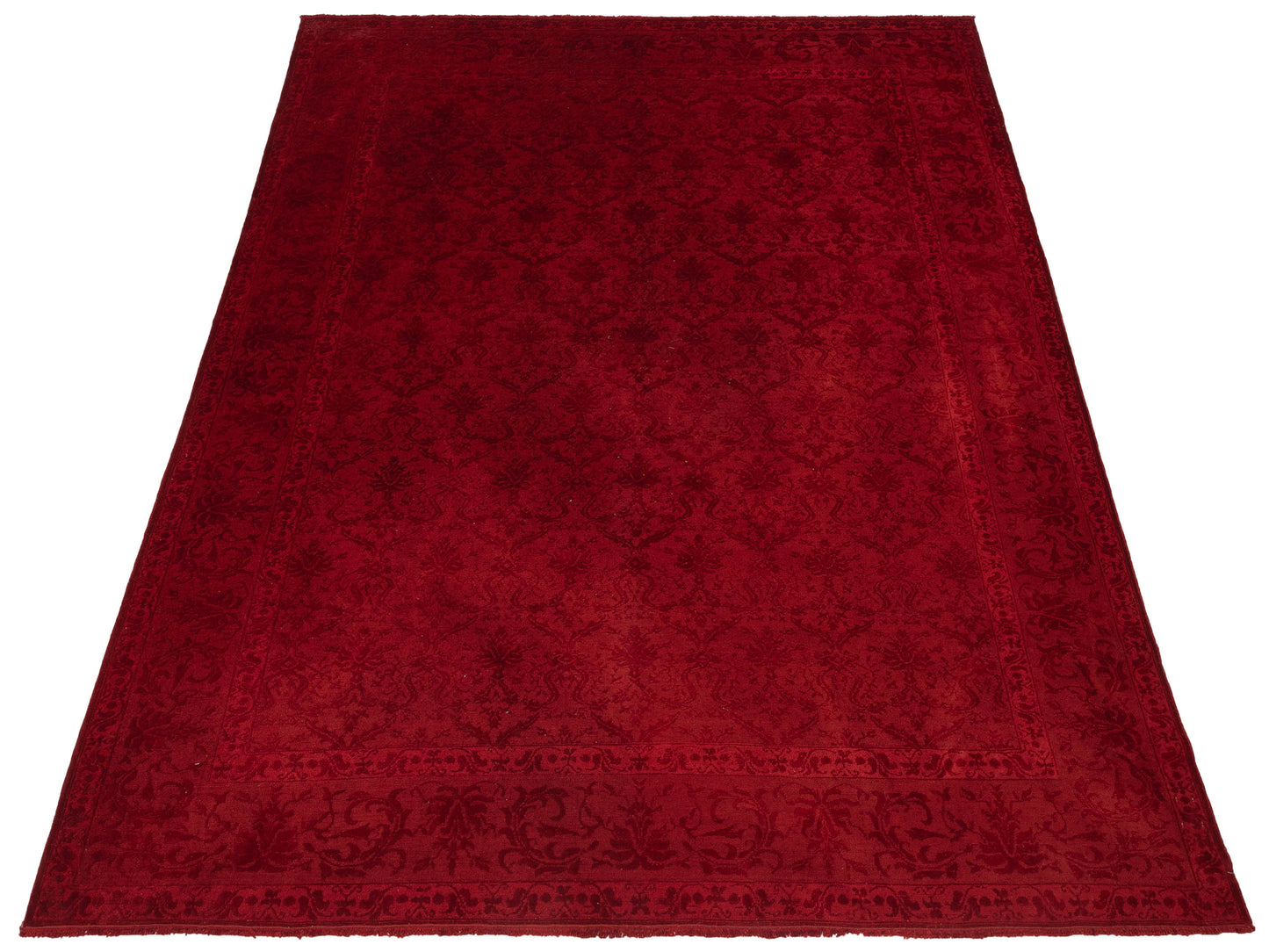 Vintage 106713 Red 9.4x11.11 Hand Knotted Rug