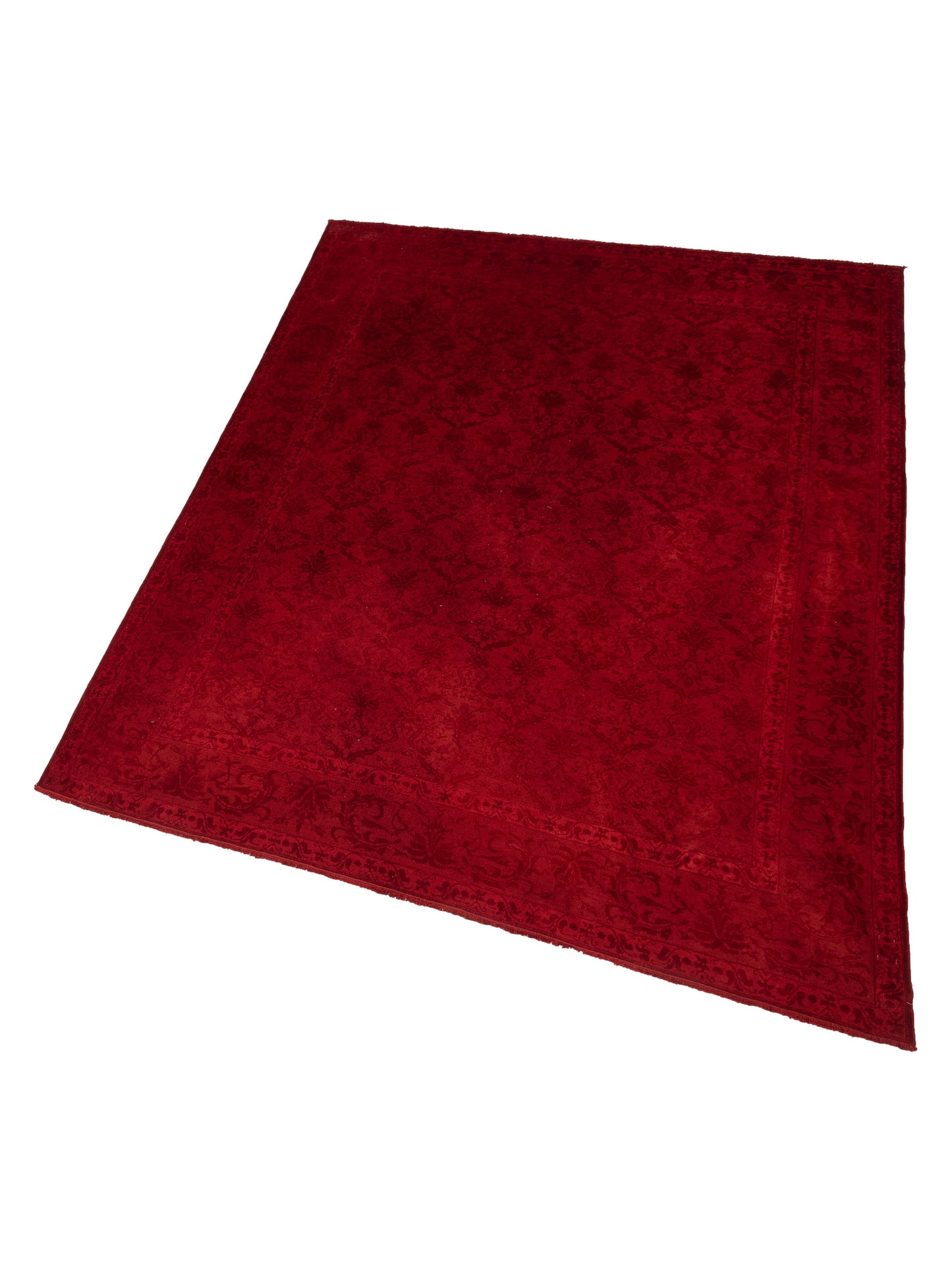 Vintage 106713 Red 9.4x11.11 Hand Knotted Rug
