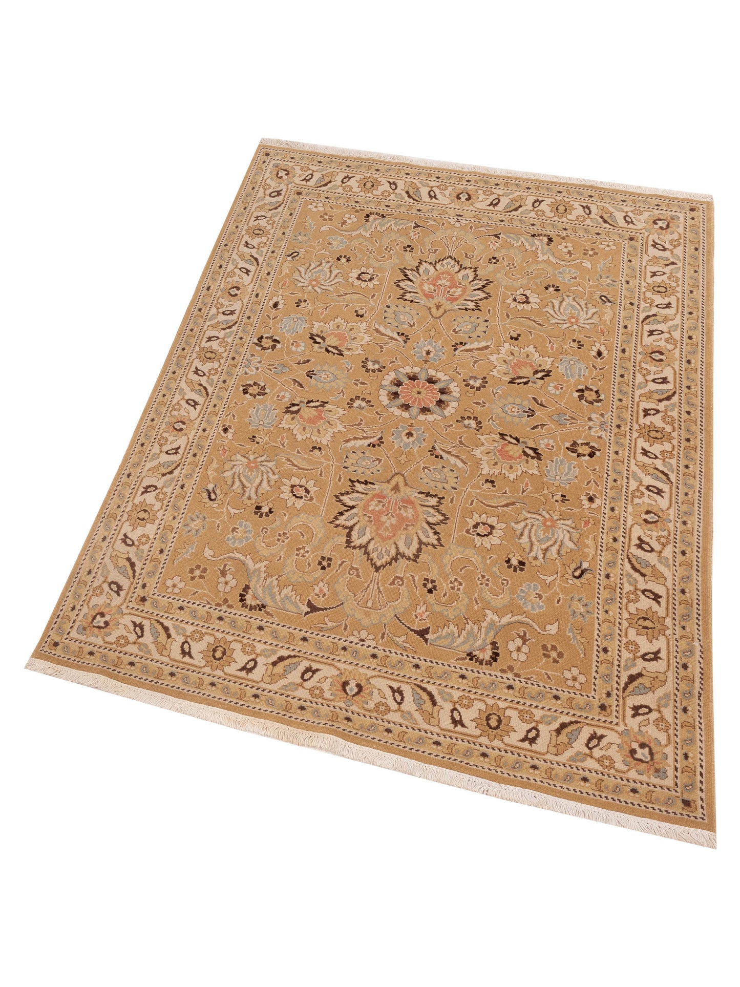 Bouquet 107410 Gold Ivory 4.7x6.4 Hand Knotted Rug