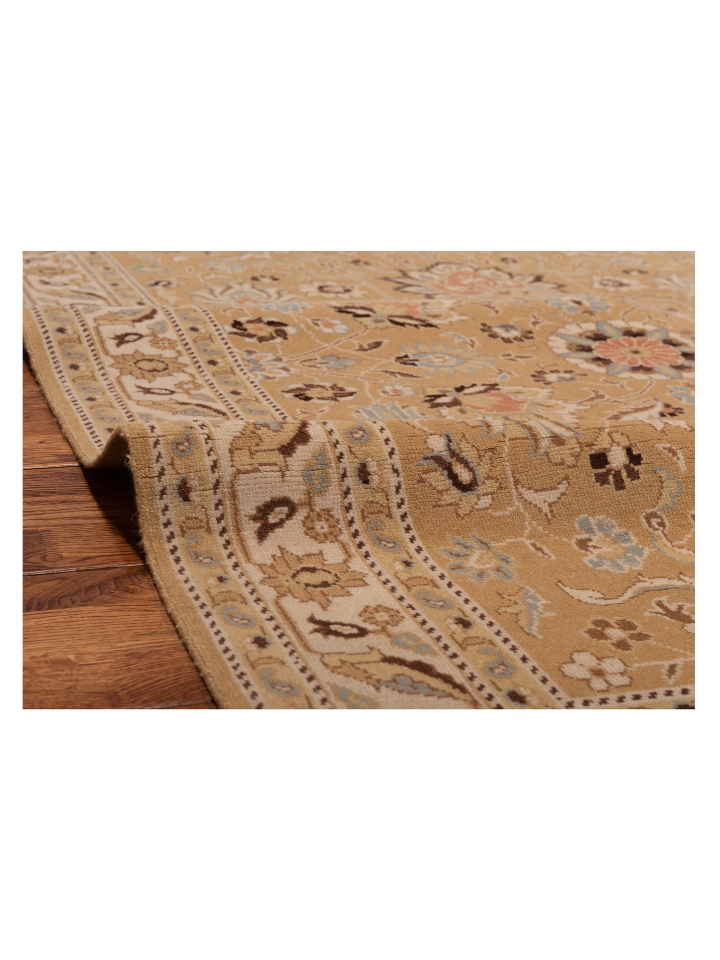 Bouquet 107410 Gold Ivory 4.7x6.4 Hand Knotted Rug