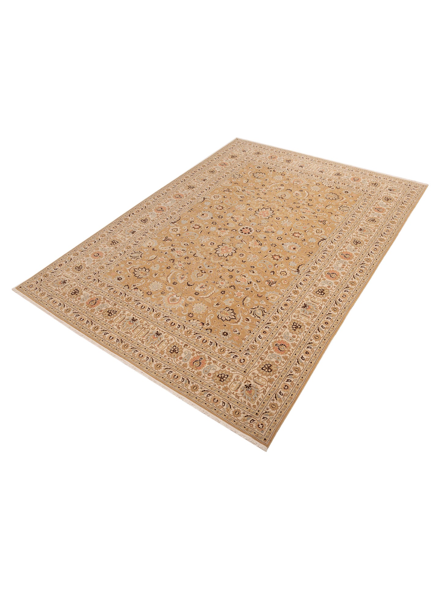 Bouquet 107413 Gold Ivory 10.1x13.10 Hand Knotted Rug