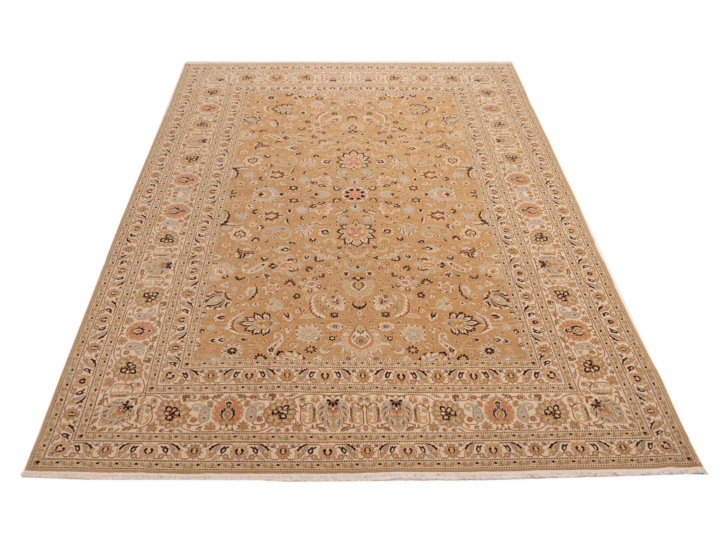 Bouquet 107413 Gold Ivory 10.1x13.10 Hand Knotted Rug