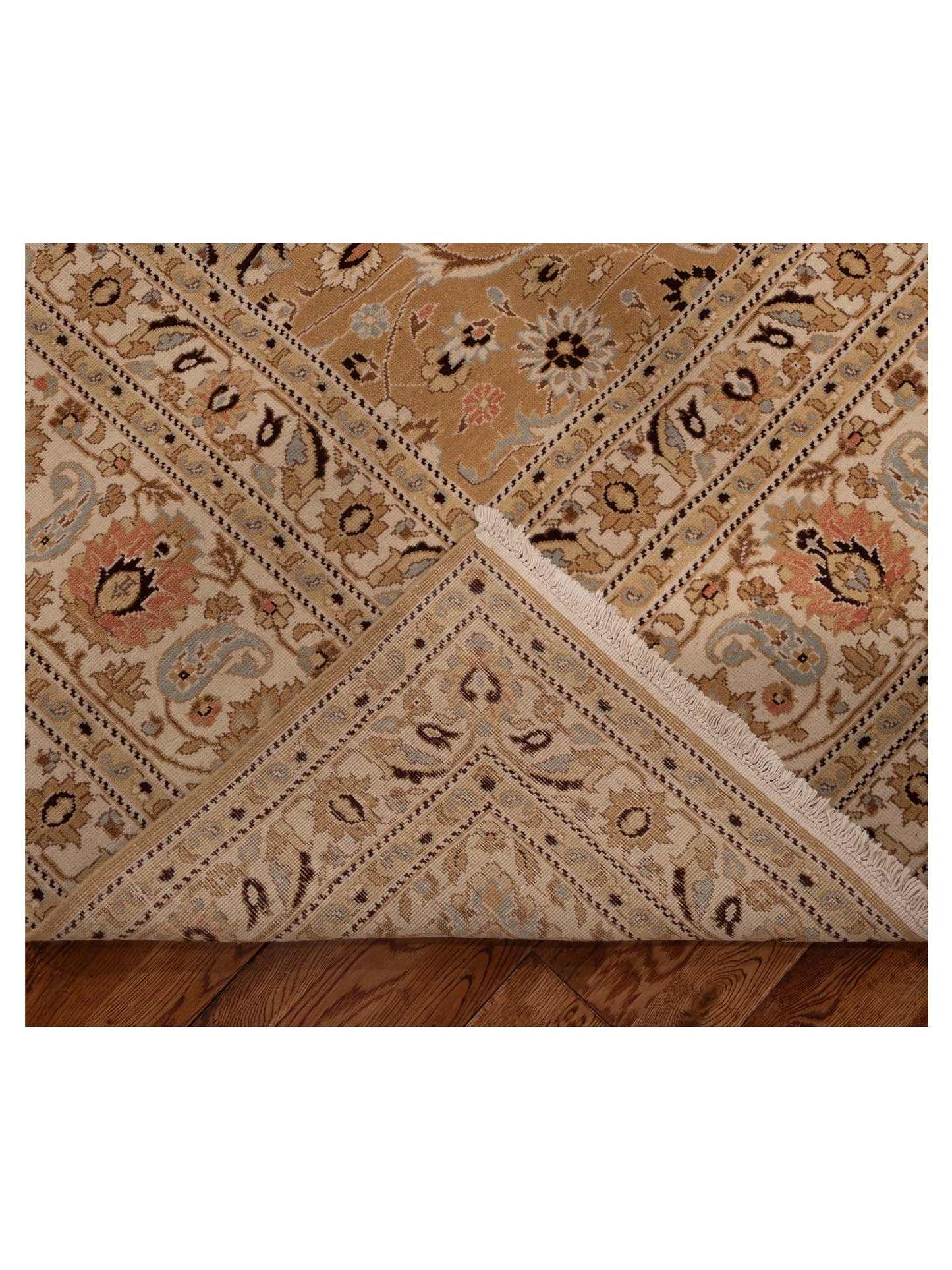 Bouquet 107413 Gold Ivory 10.1x13.10 Hand Knotted Rug