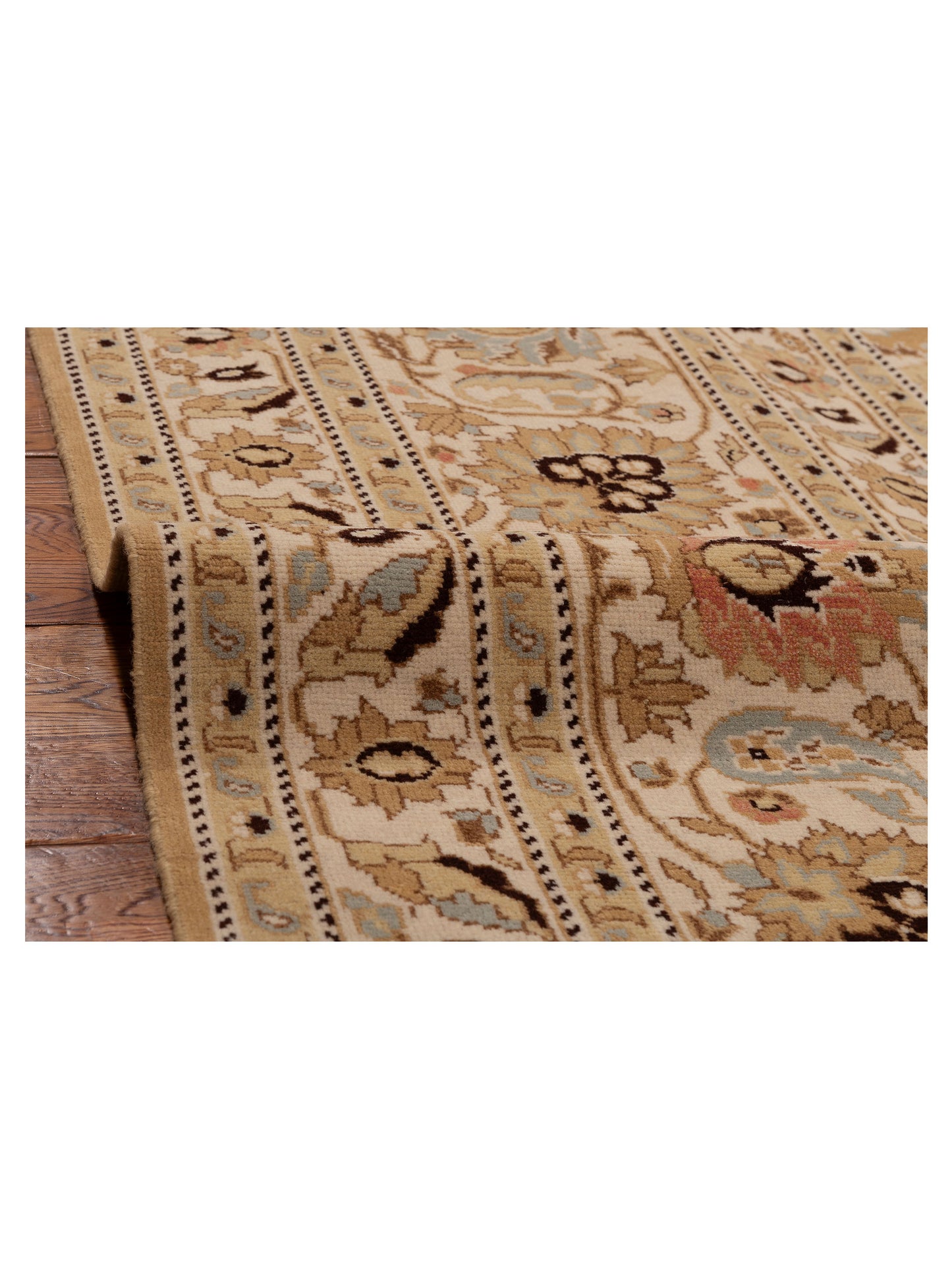 Bouquet 107413 Gold Ivory 10.1x13.10 Hand Knotted Rug