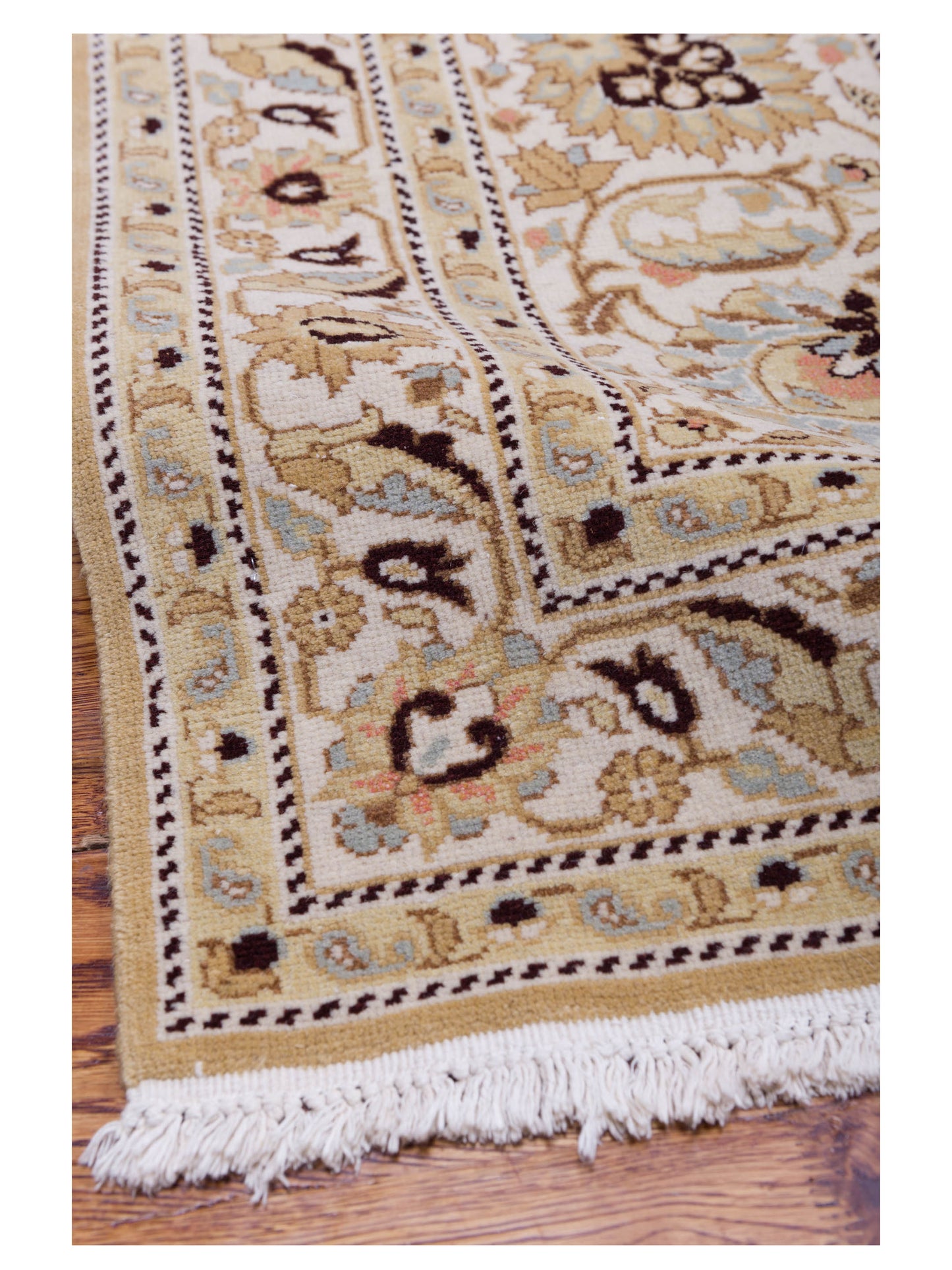 Bouquet 107413 Gold Ivory 10.1x13.10 Hand Knotted Rug