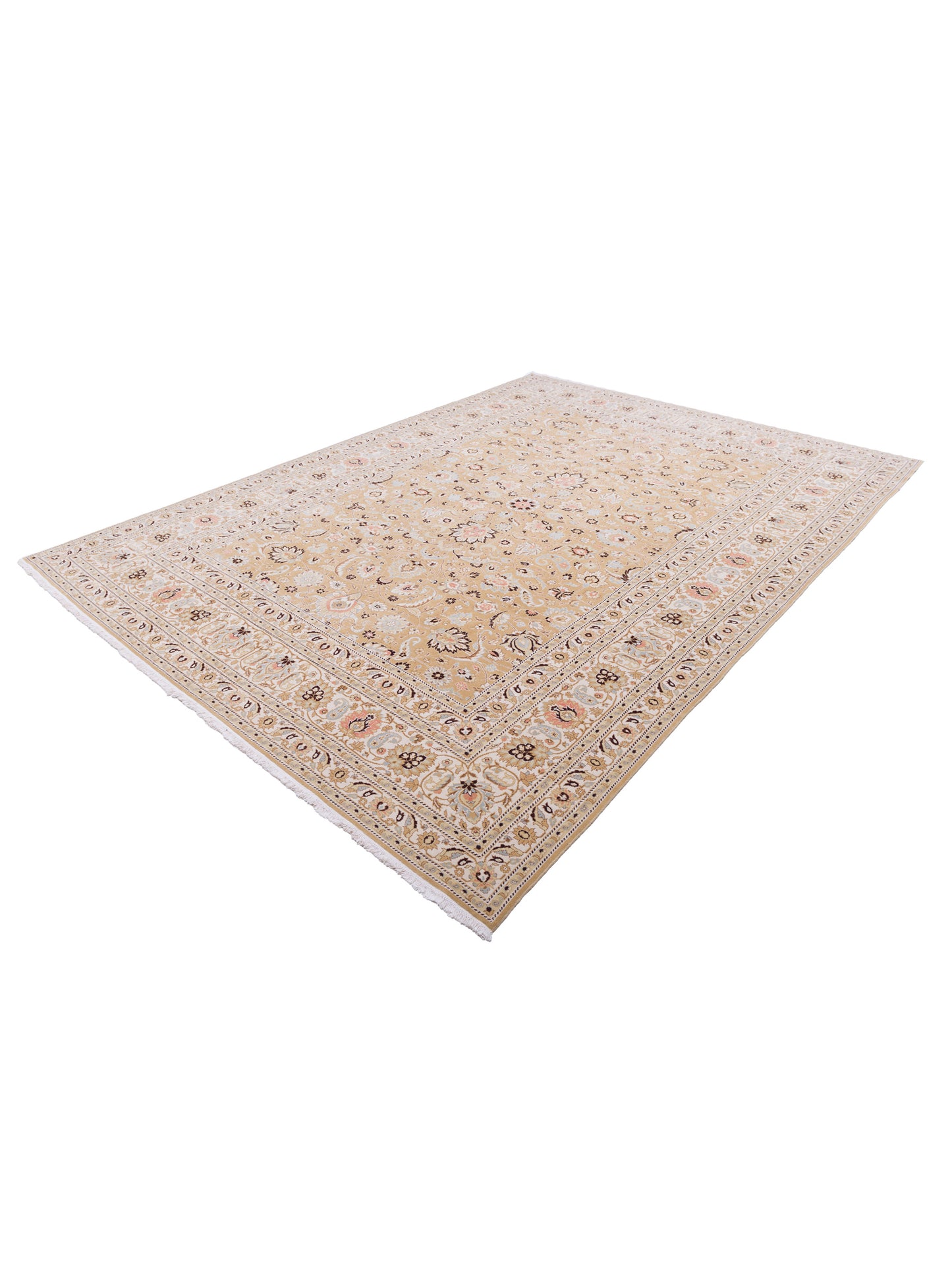 Bouquet 107413 Gold Ivory 10.1x13.10 Hand Knotted Rug