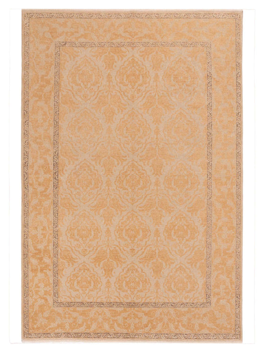 Defne Tulip Cream Gold  6.3x9 Hand Knotted Rug