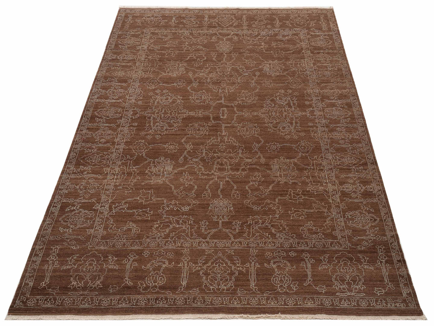 Defne Opal Brown Ice Blue  8.3x10 Hand Knotted Rug