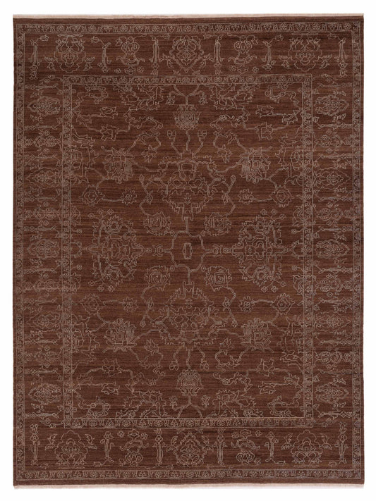 Defne Opal Brown Ice Blue  8.3x10 Hand Knotted Rug