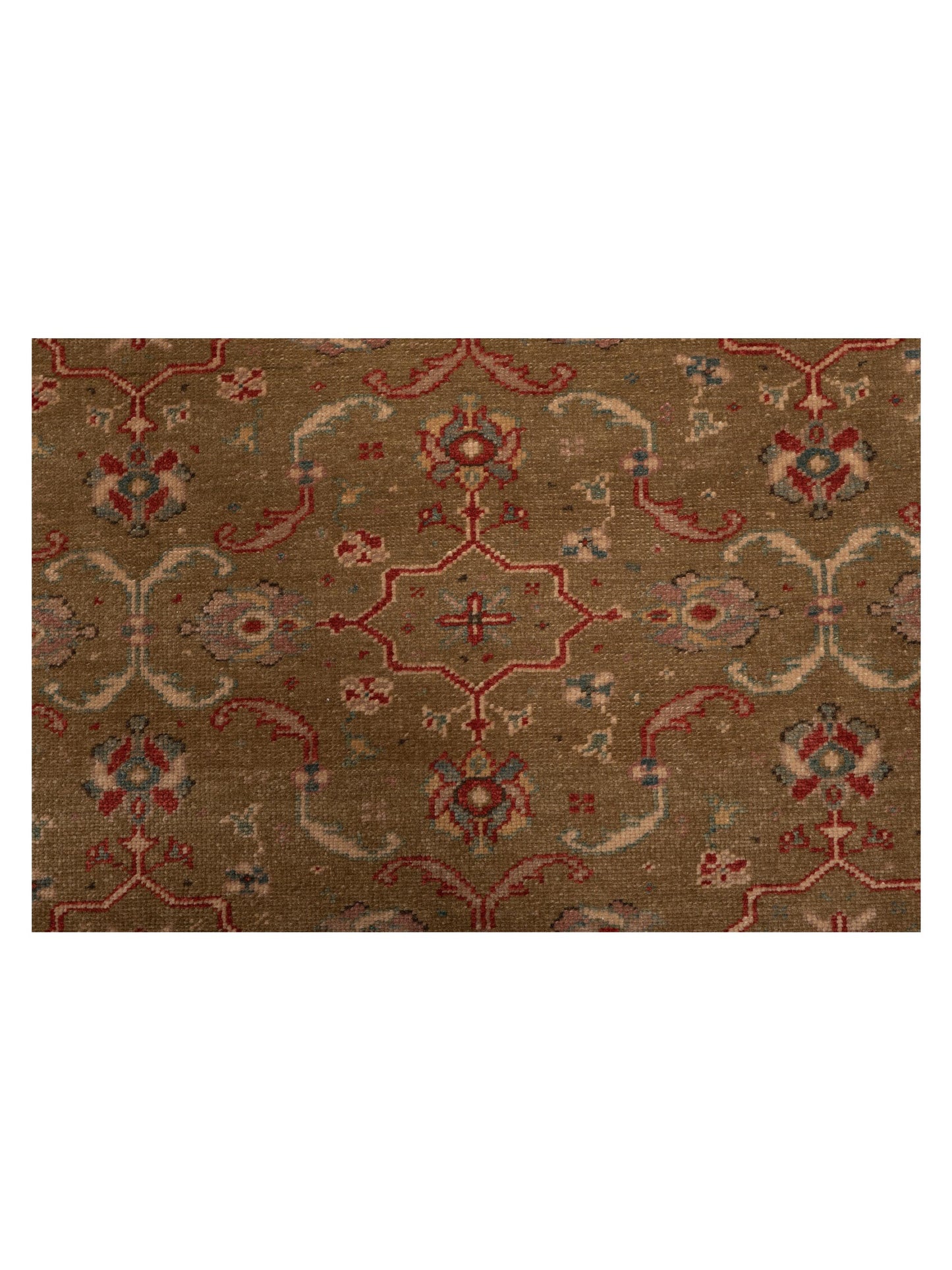 Antique Loom 108012 Green Ivory 8.2x10.3 Hand Knotted Rug