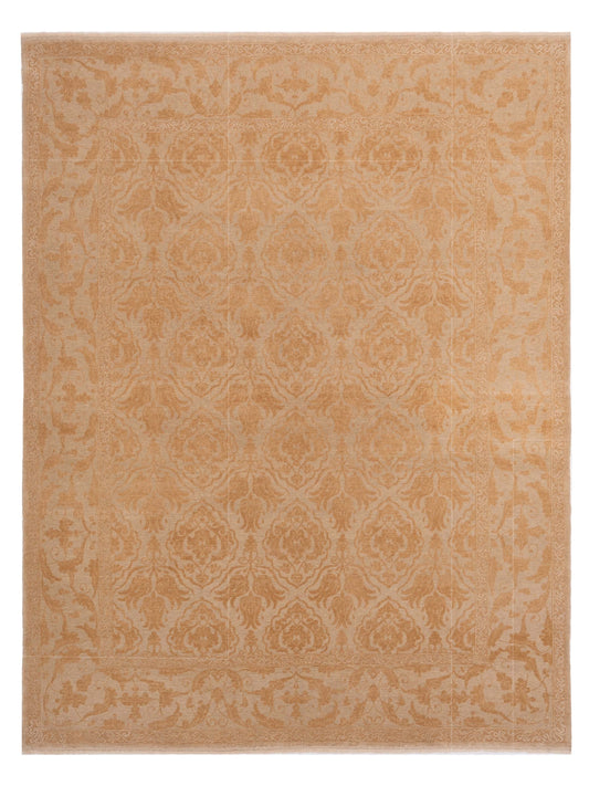Defne Tulip Cream Gold  9.3x11.11 Hand Knotted Rug