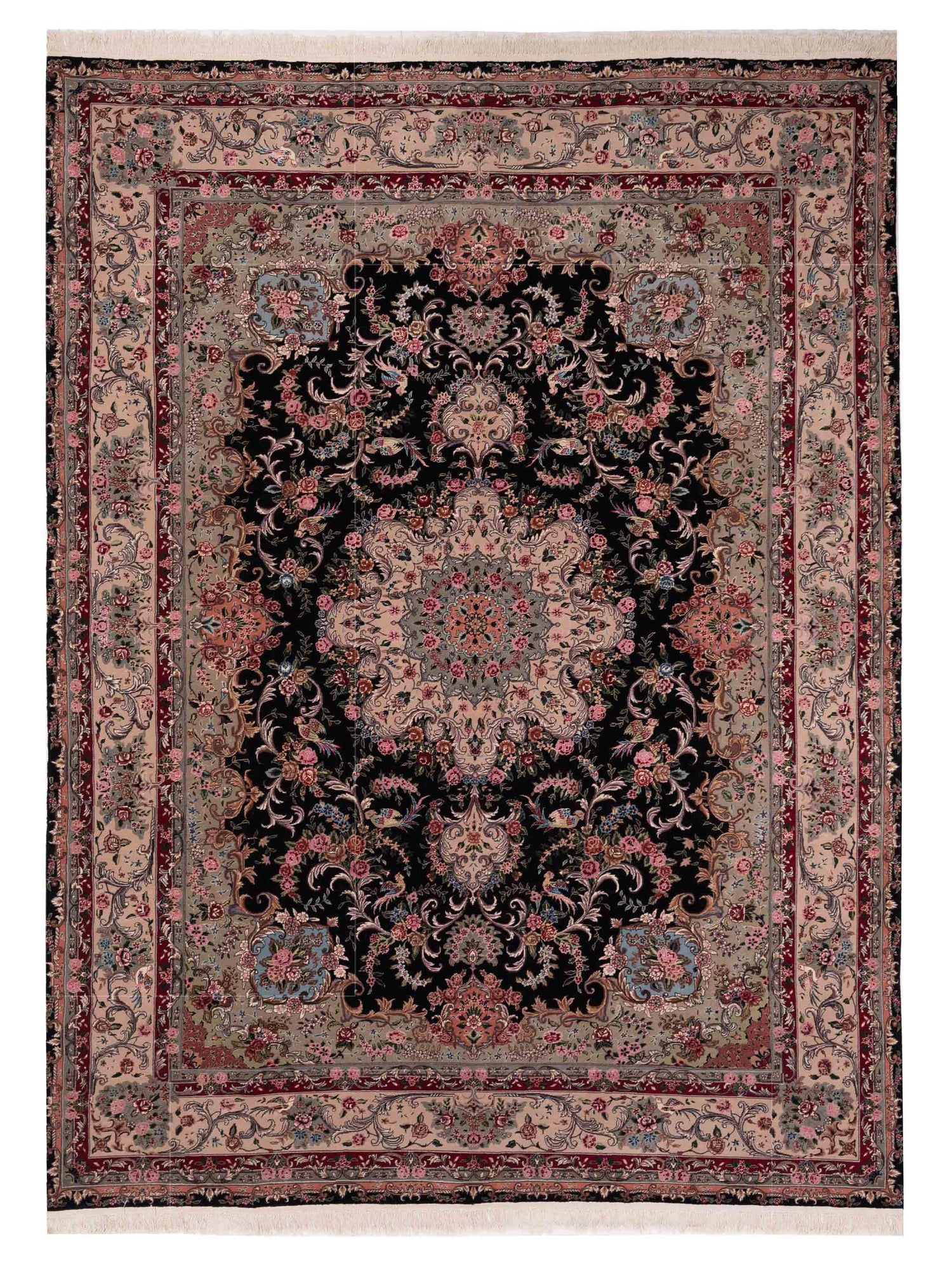 Rajpur Mastersilk  Black Beige Traditional