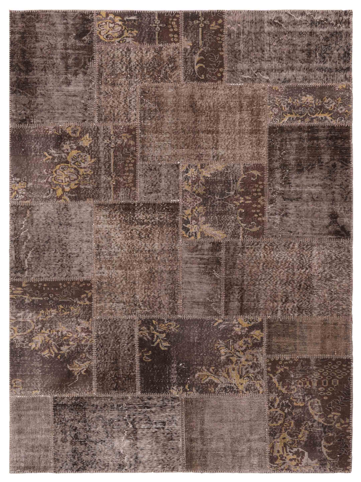 Pasha Turkish Vestige Patchwork  Brown  Contemporary