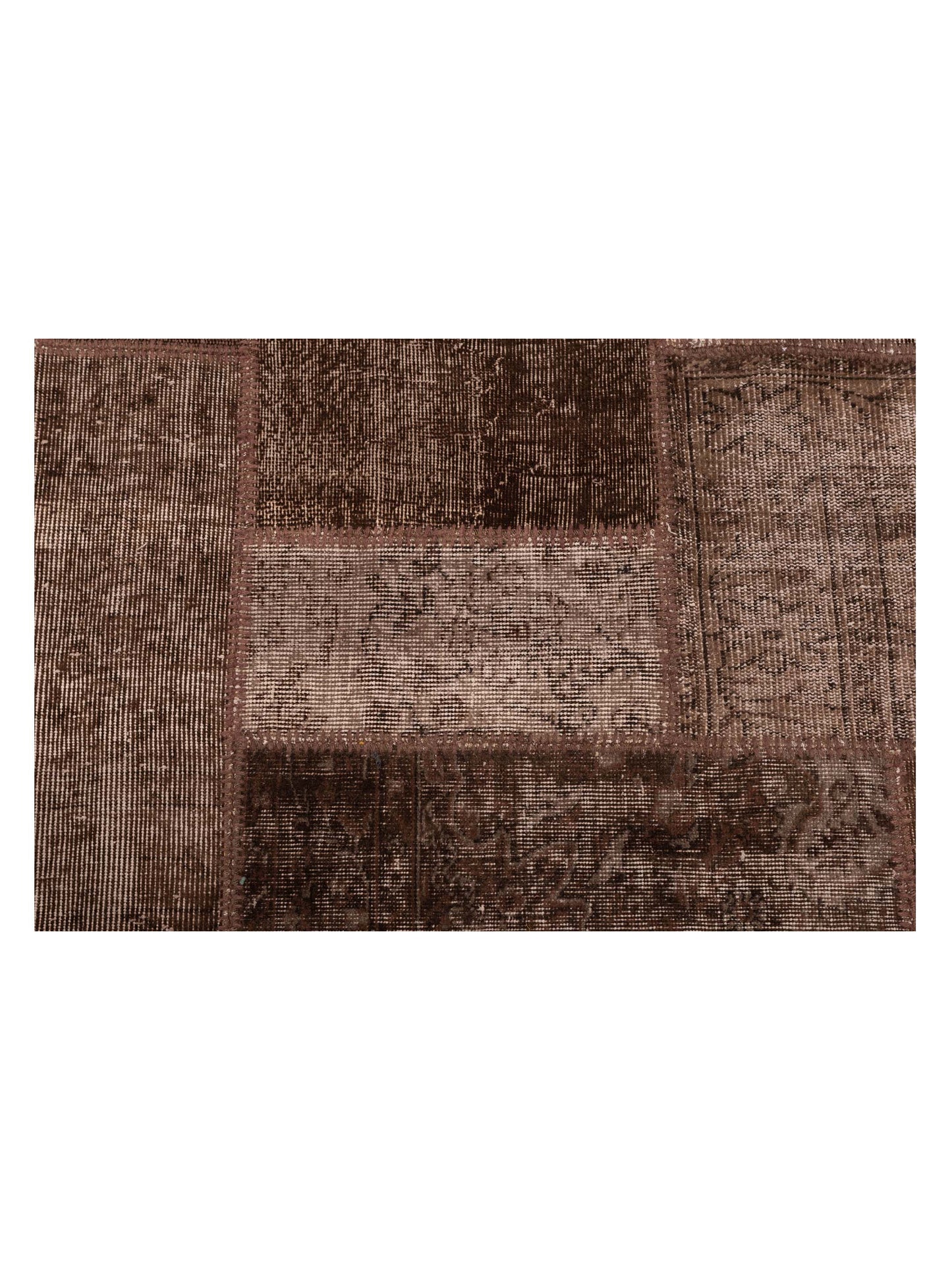 Turkish Vestige Patchwork 110218 Brown 9x12 Hand Knotted Rug