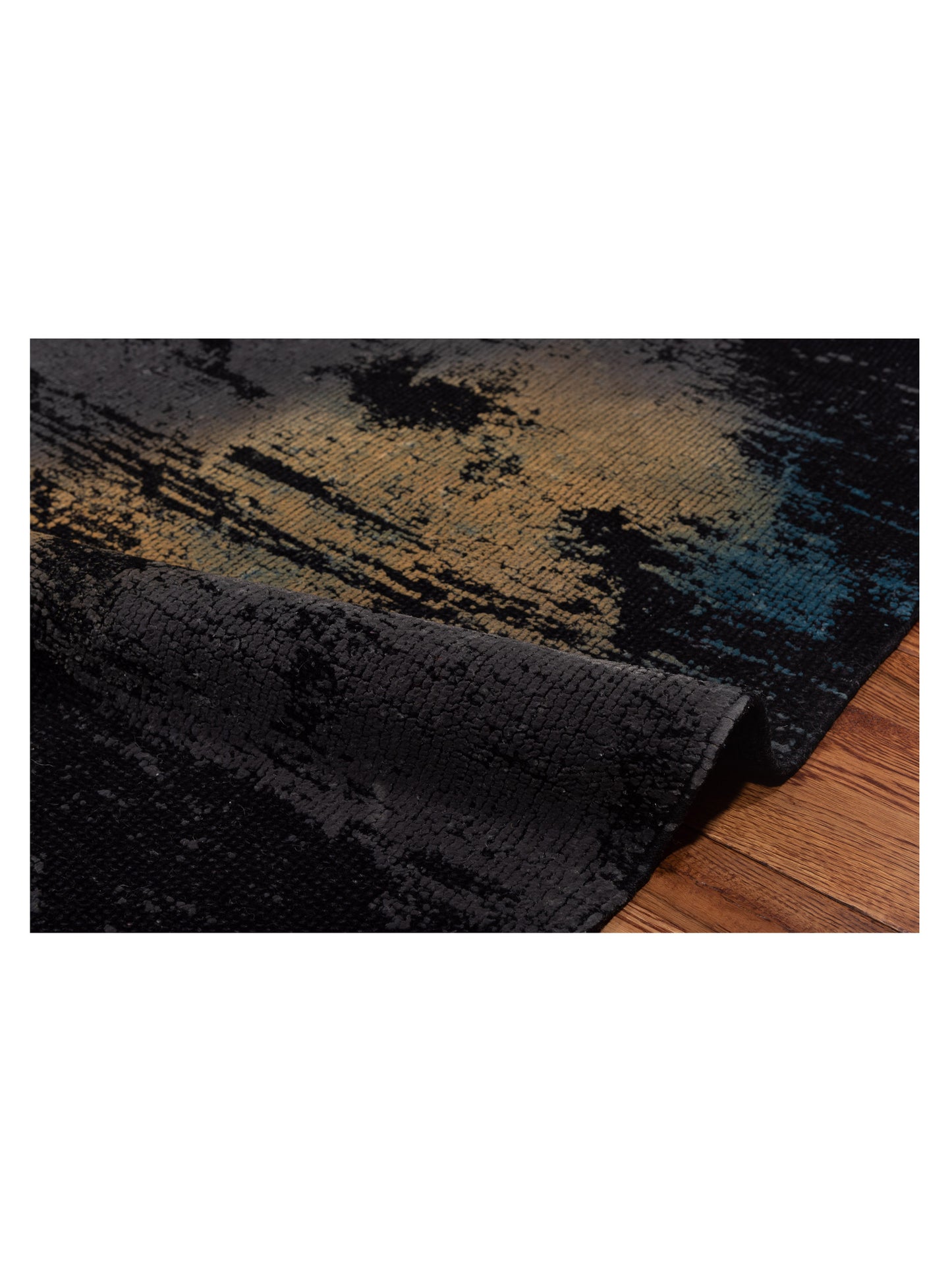Vintage 110334 Black 6.10x8.5 Hand Knotted Rug