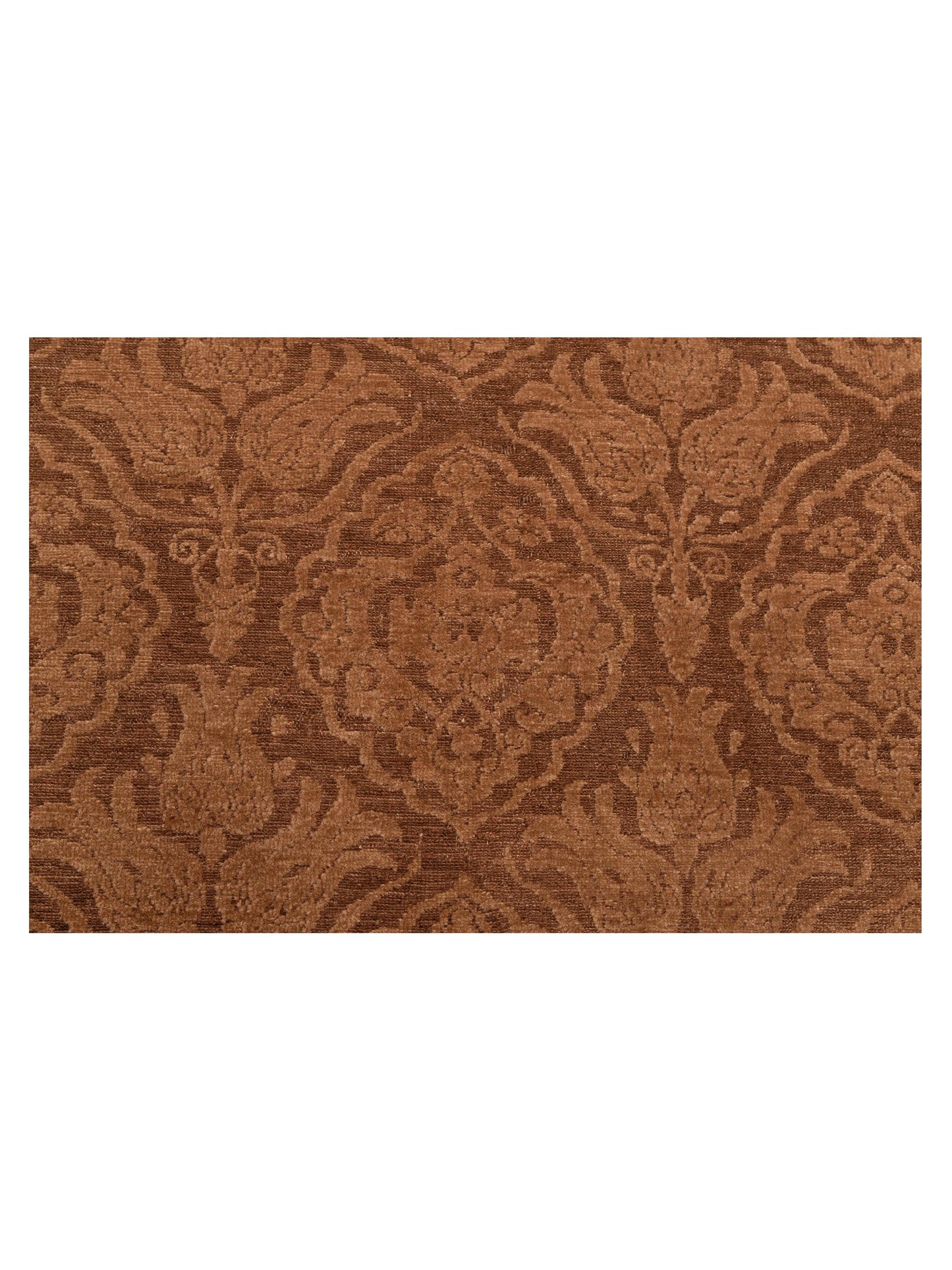Defne Tulip Dark Brown Brown 6.3x8.10 Hand Knotted Rug
