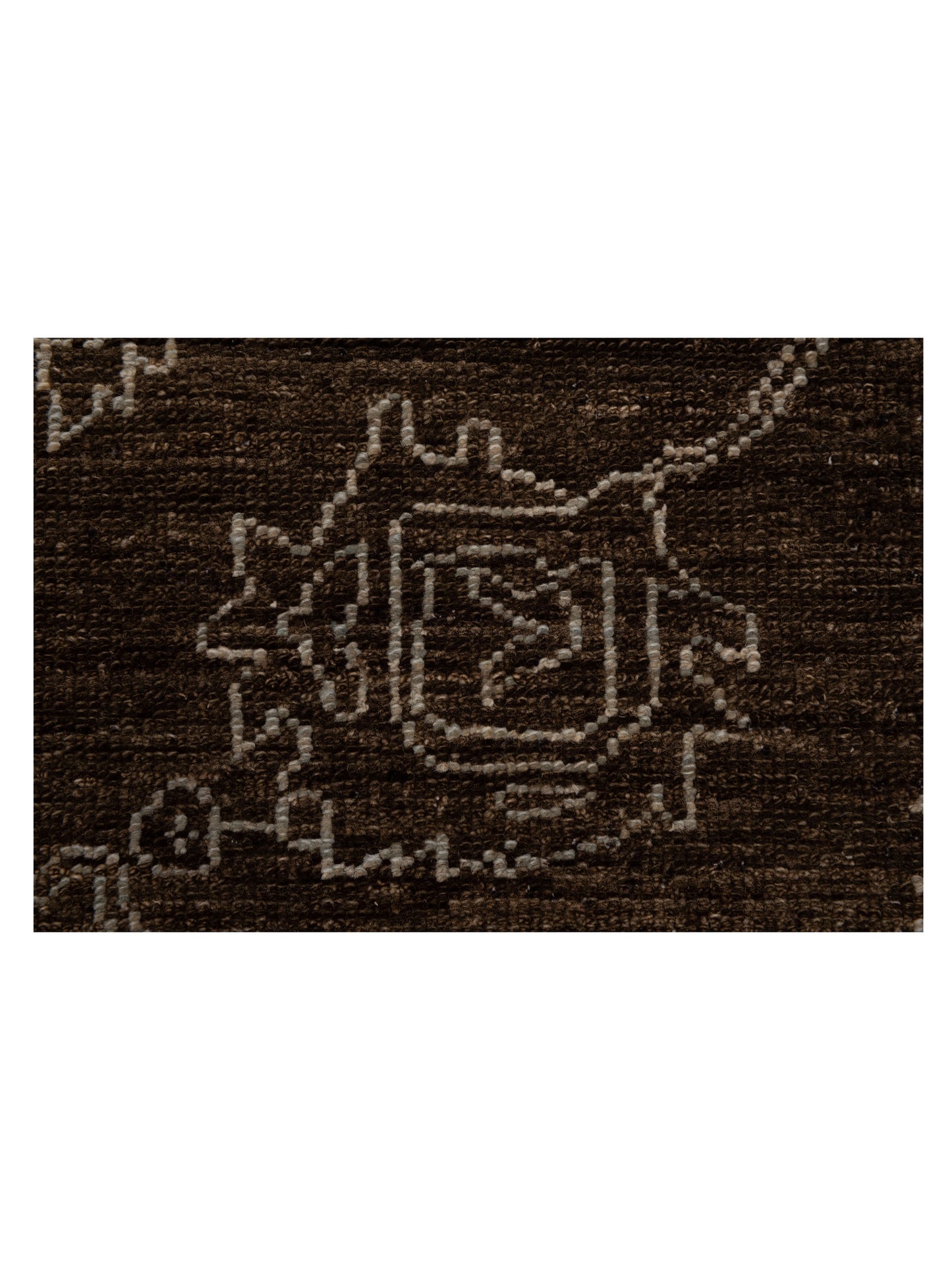 Defne Opal Dark Brown Ice Blue  8x9.10 Hand Knotted Rug