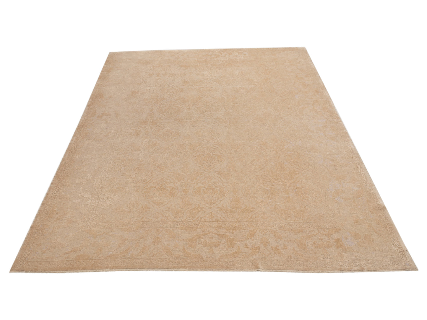 Color Bouquet 110474 Beige Beige 10.6x13.5 Hand Knotted Rug