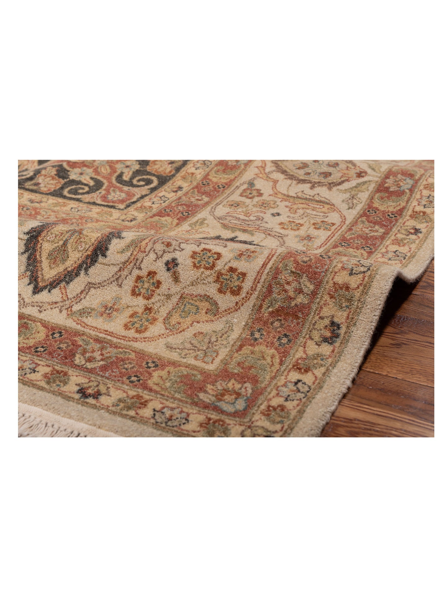 Haji Jalili 111267 Charcoal Ivory 9x12.2 Hand Knotted Rug