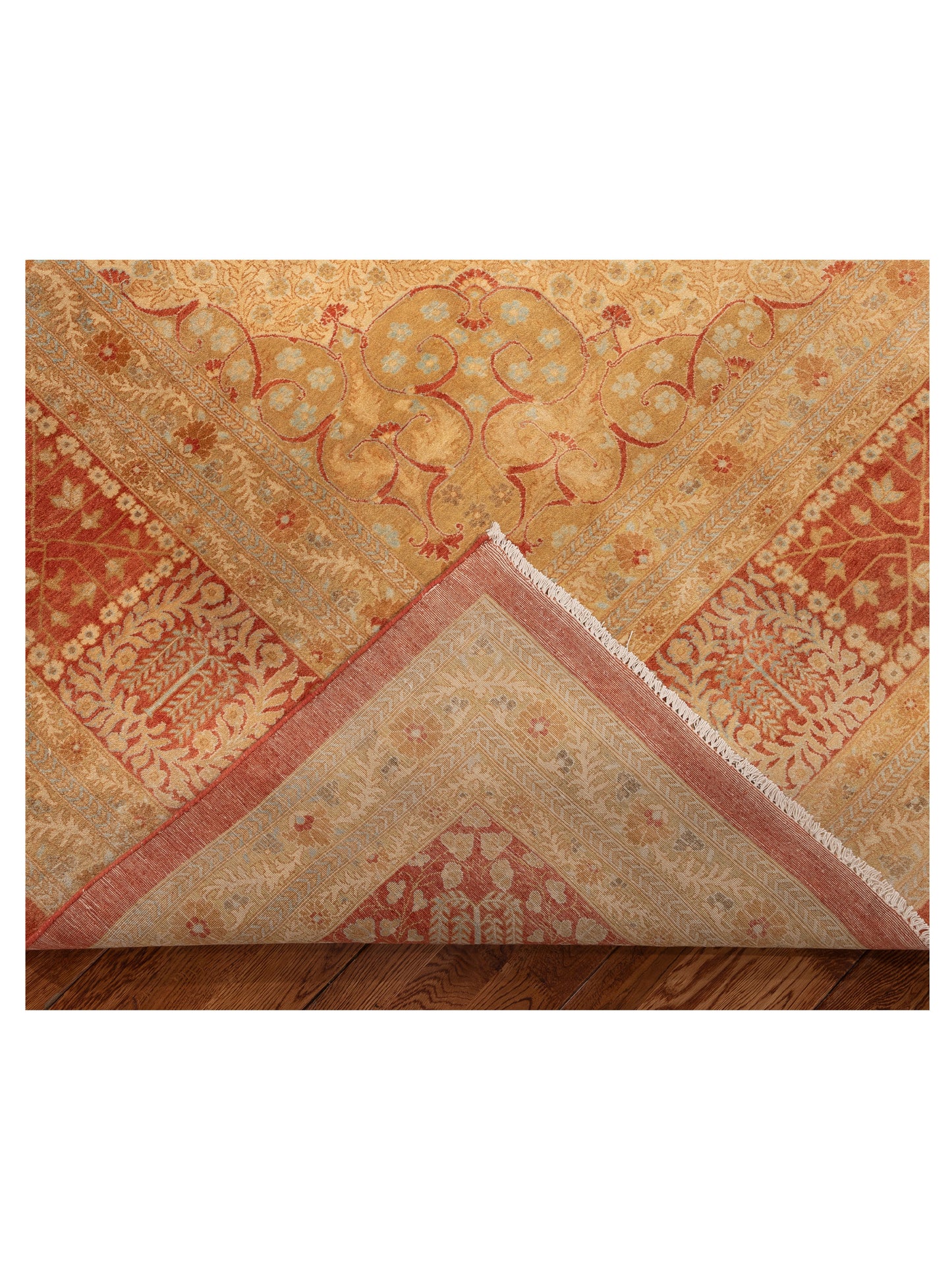Haji Jalili 111370 Rust Gold 12.1x15.1 Hand Knotted Rug