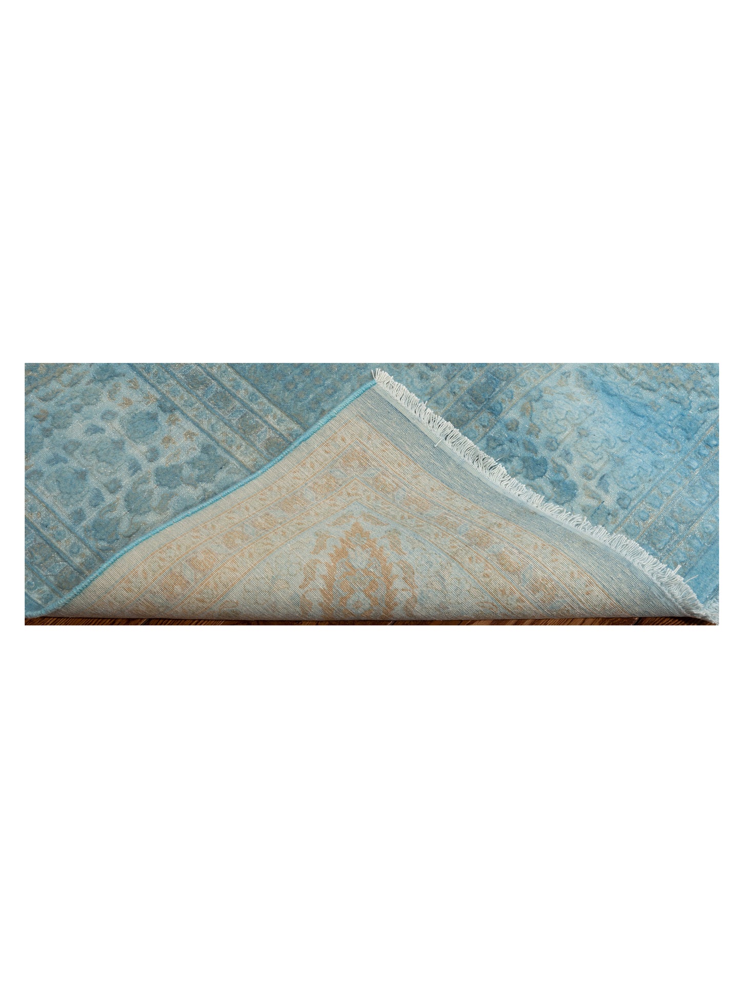Vintage 111390 Turquoise 8.3x10.3 Hand Knotted Rug