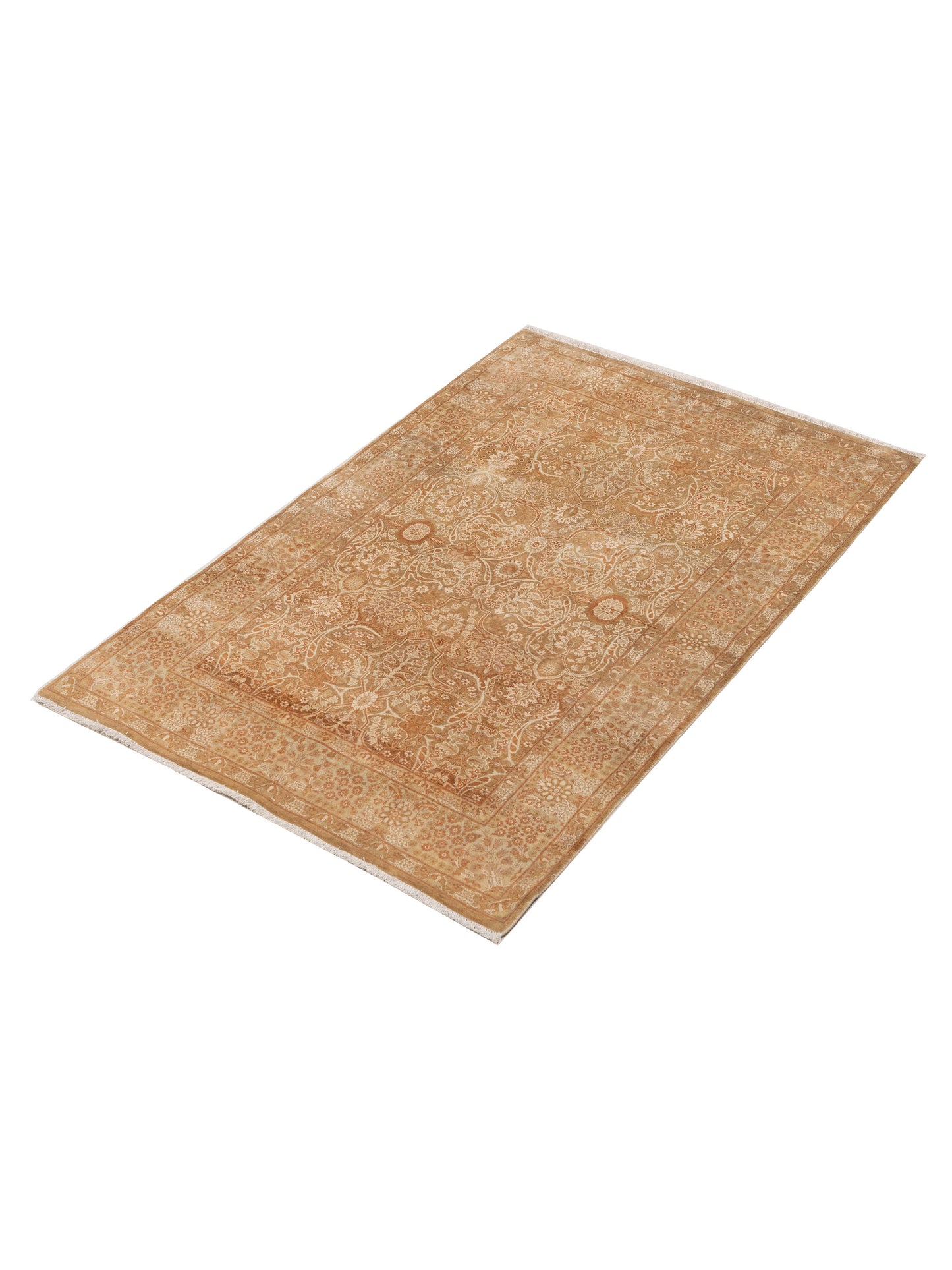 Haji Jalili 111451 Green Gold 4.2x6.3 Hand Knotted Rug