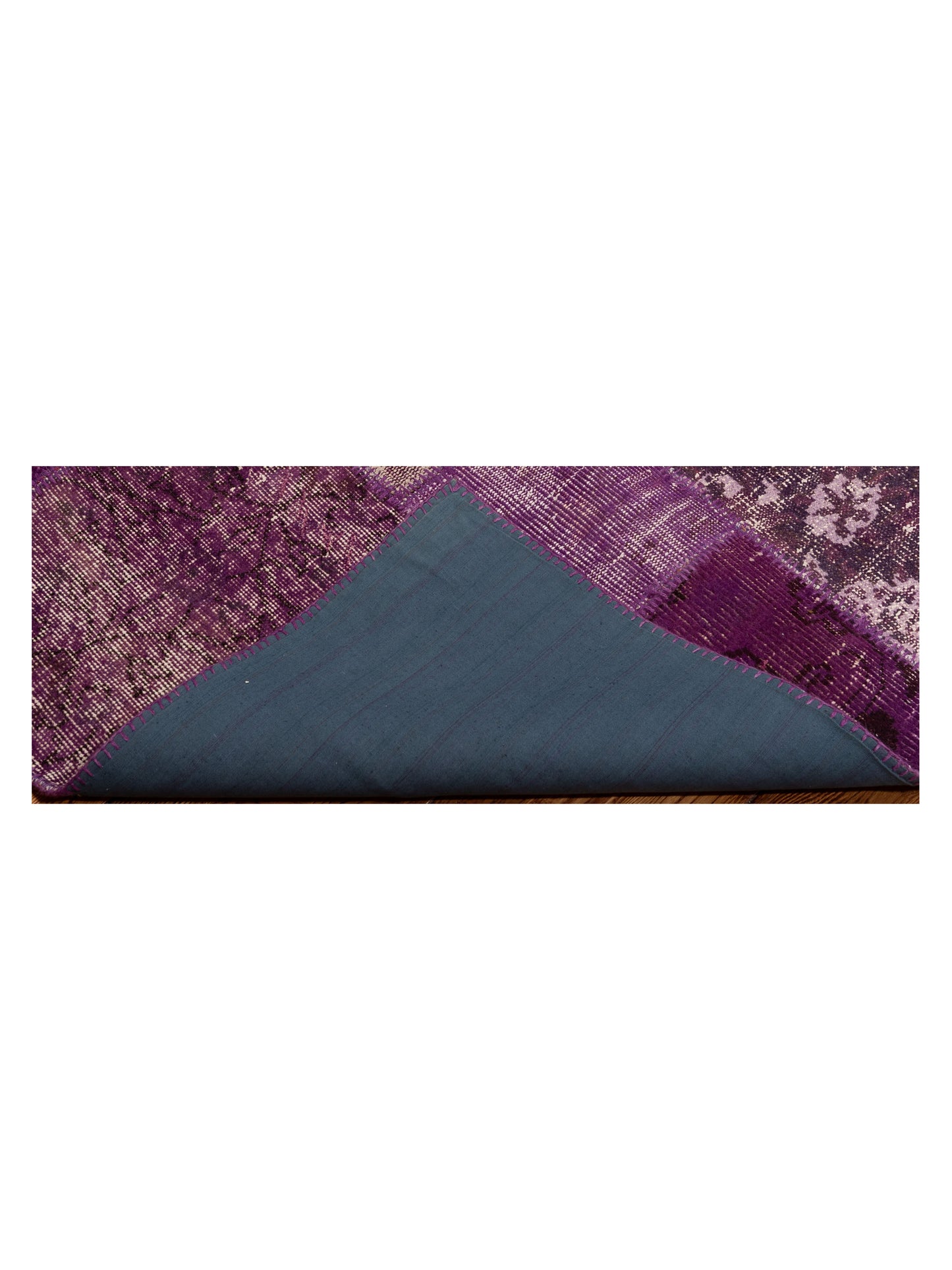 Turkish Vestige Patchwork 111941 Purple 9x12 Hand Knotted Rug