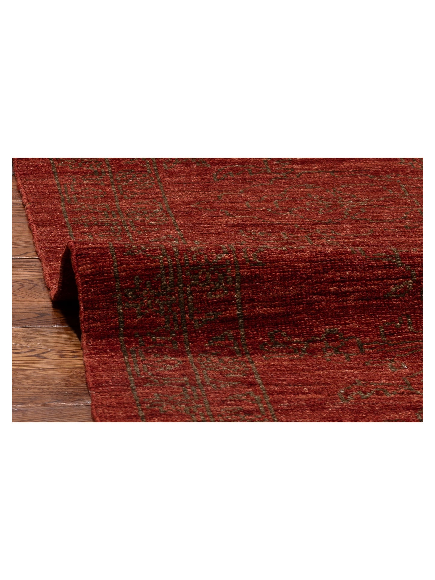 Defne Opal Red Dark Brown  10.2x13.8 Hand Knotted Rug