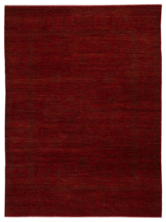 Defne Opal Red Dark Brown  10.2x13.8 Hand Knotted Rug