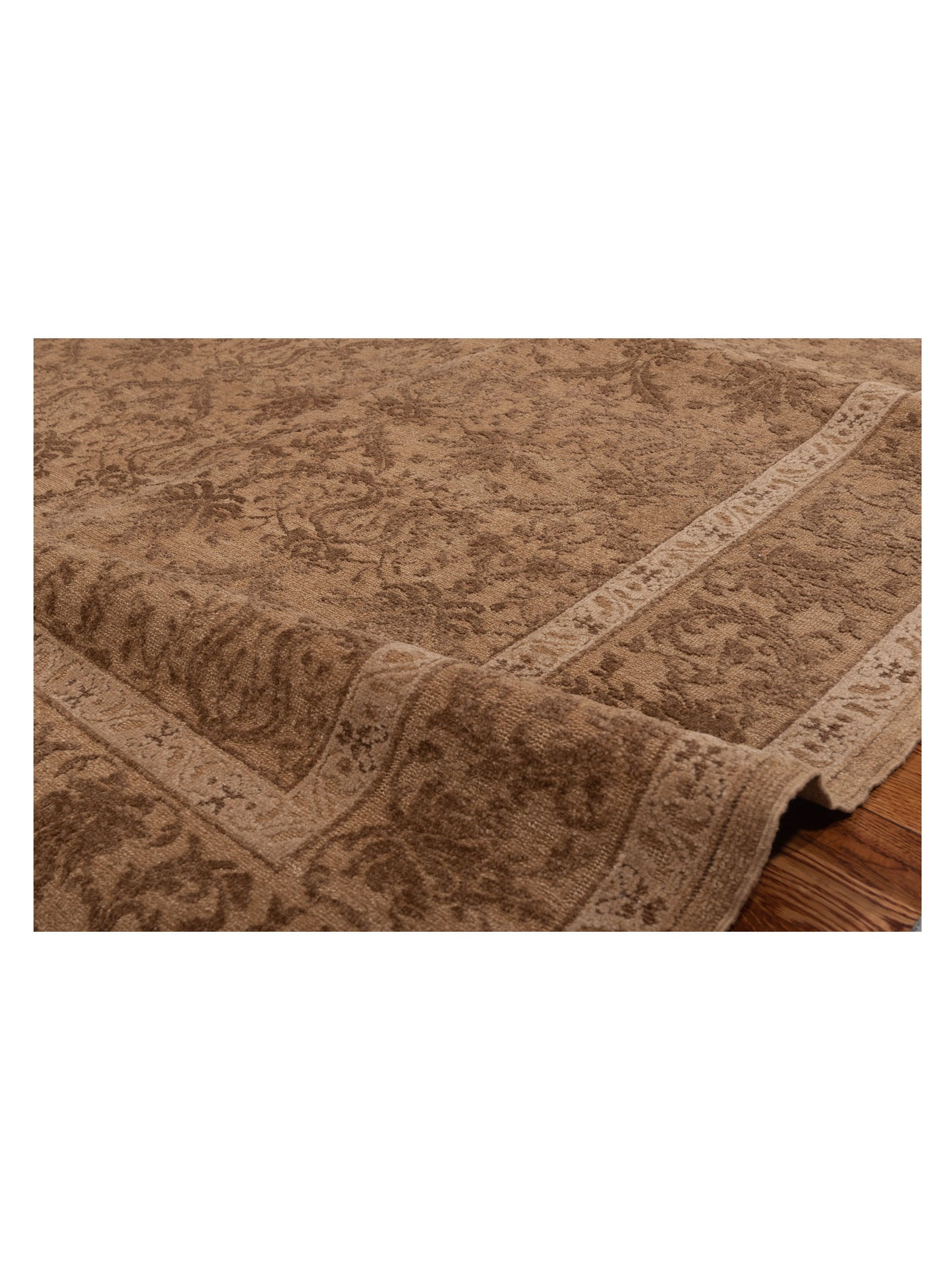 Defne Begonia Light Brown Brown 6.1x8.10 Hand Knotted Rug
