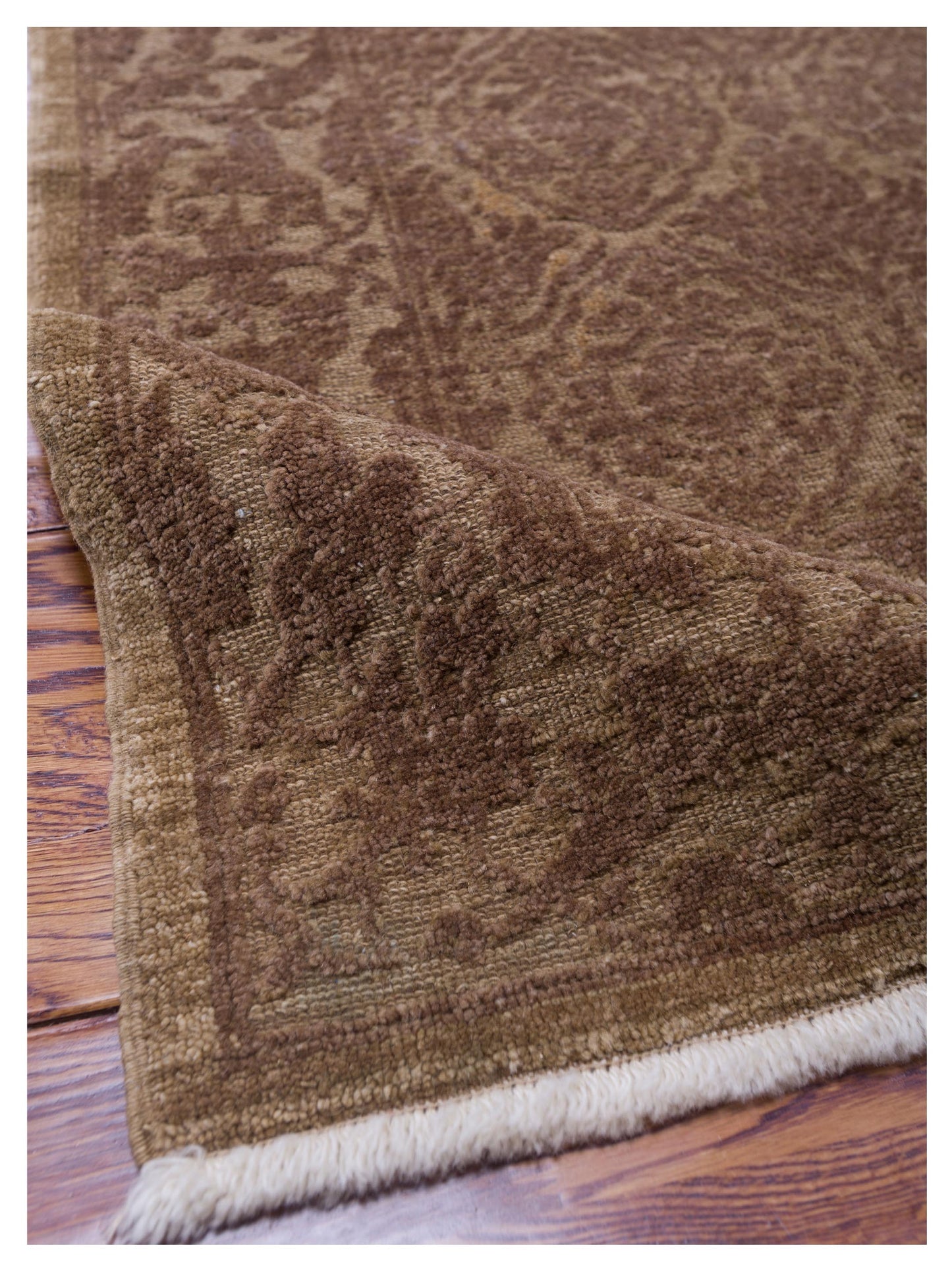 Defne Tulip Light Brown Brown  2.7x4.8 Hand Knotted Rug