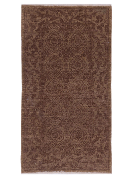 Defne Tulip Light Brown Brown  2.7x4.8 Hand Knotted Rug