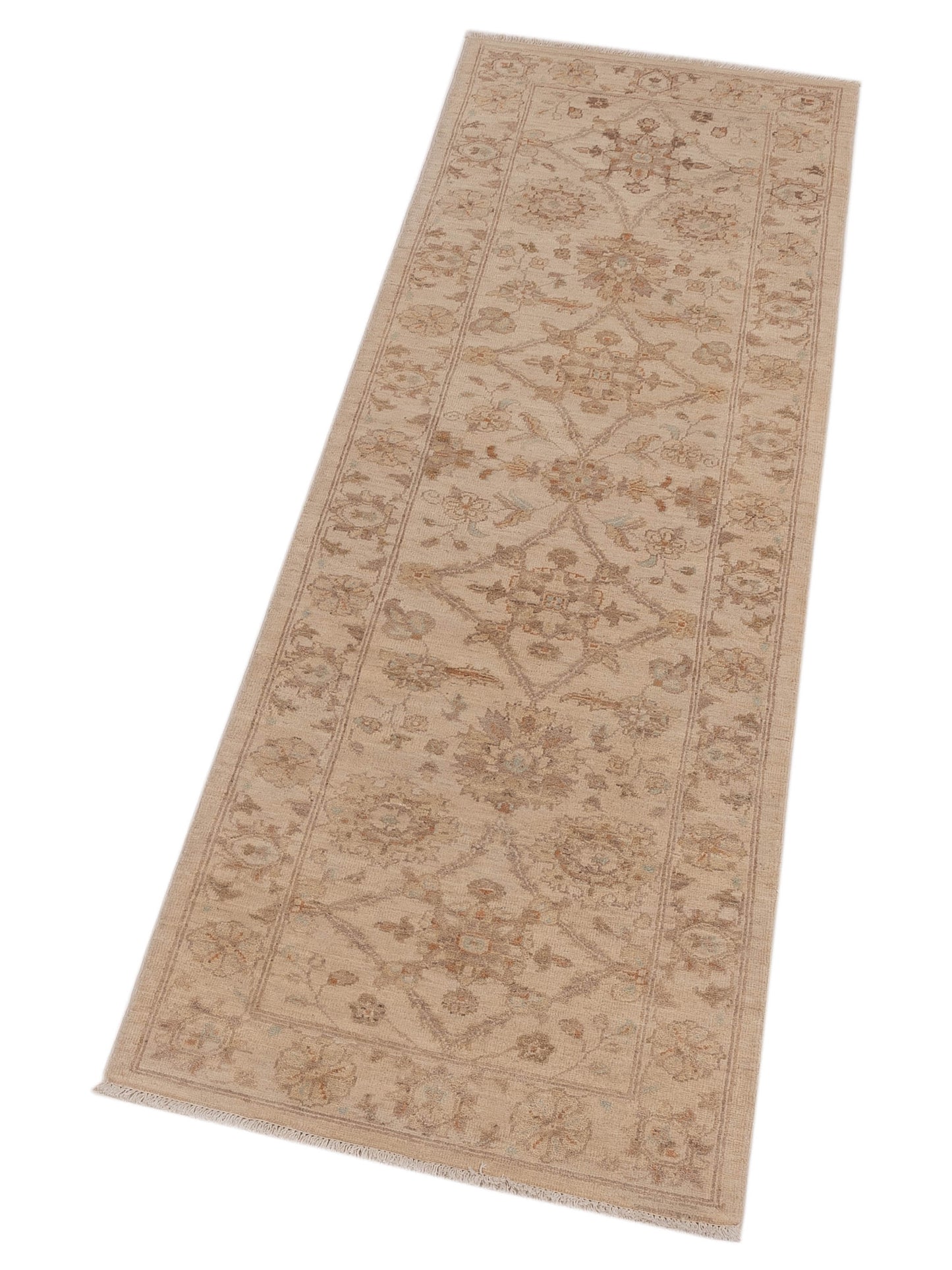 Laila 112549 Ivory Ivory 2.7x8.2 Hand Knotted Rug