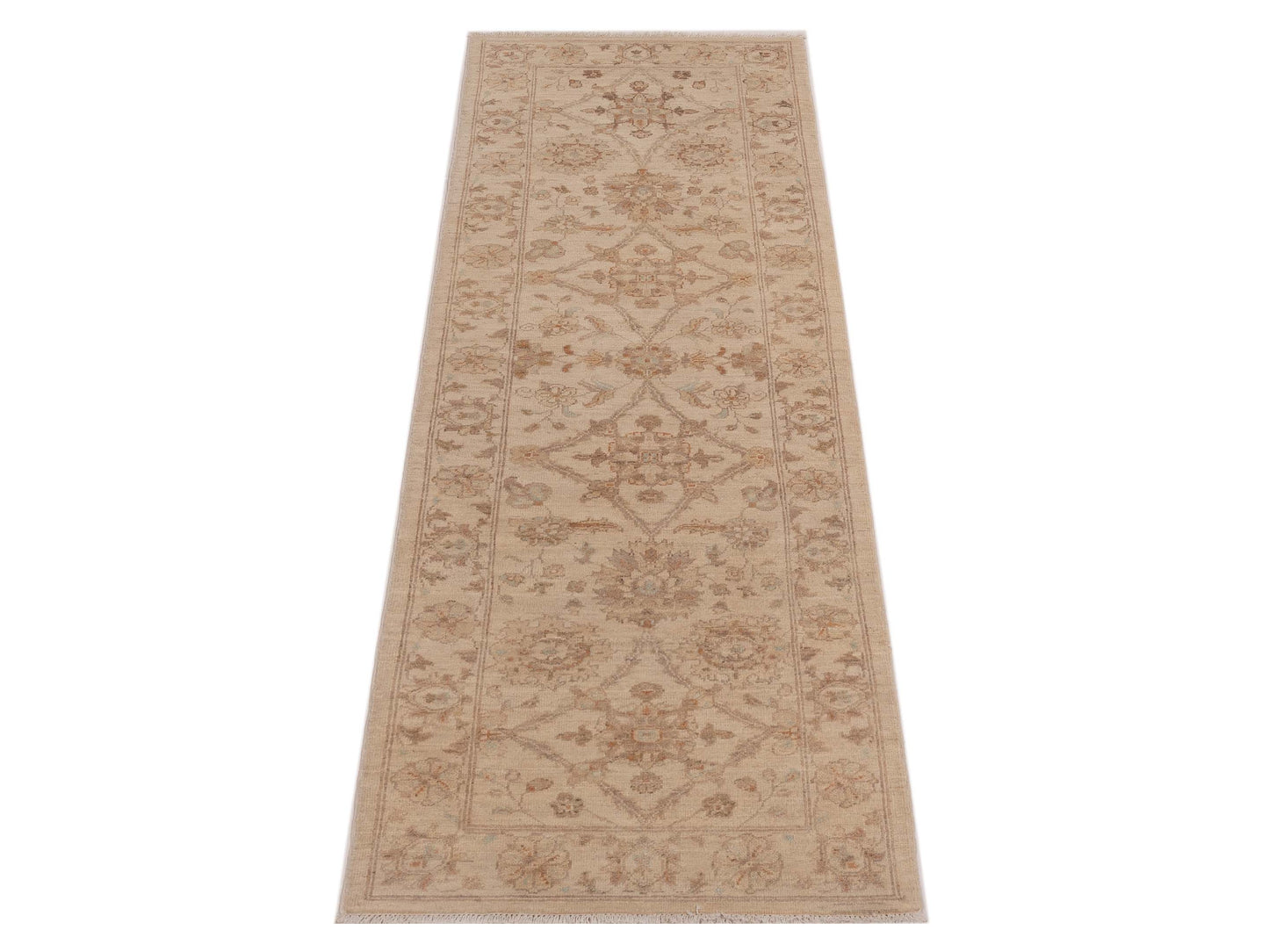 Laila 112549 Ivory Ivory 2.7x8.2 Hand Knotted Rug