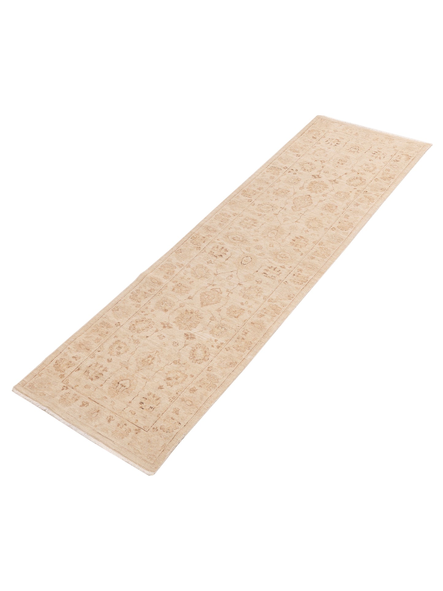 Laila 112584 Ivory Ivory 2.9x9.8 Hand Knotted Rug