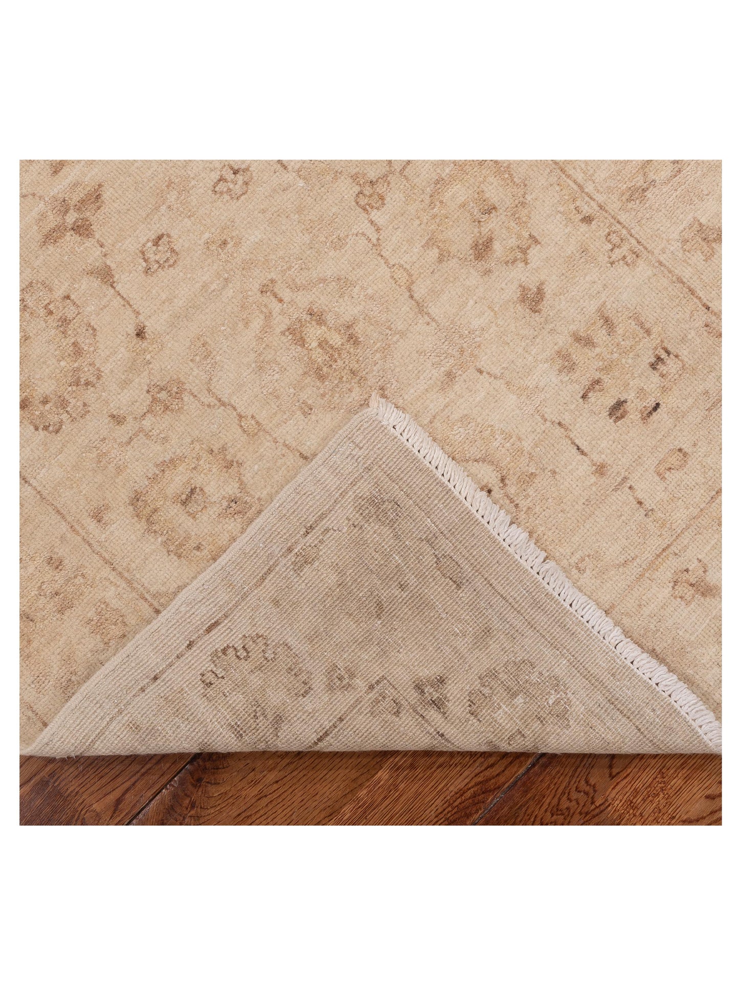 Laila 112584 Ivory Ivory 2.9x9.8 Hand Knotted Rug