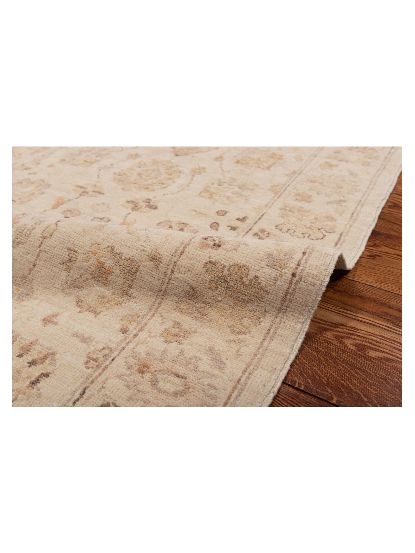 Laila 112584 Ivory Ivory 2.9x9.8 Hand Knotted Rug