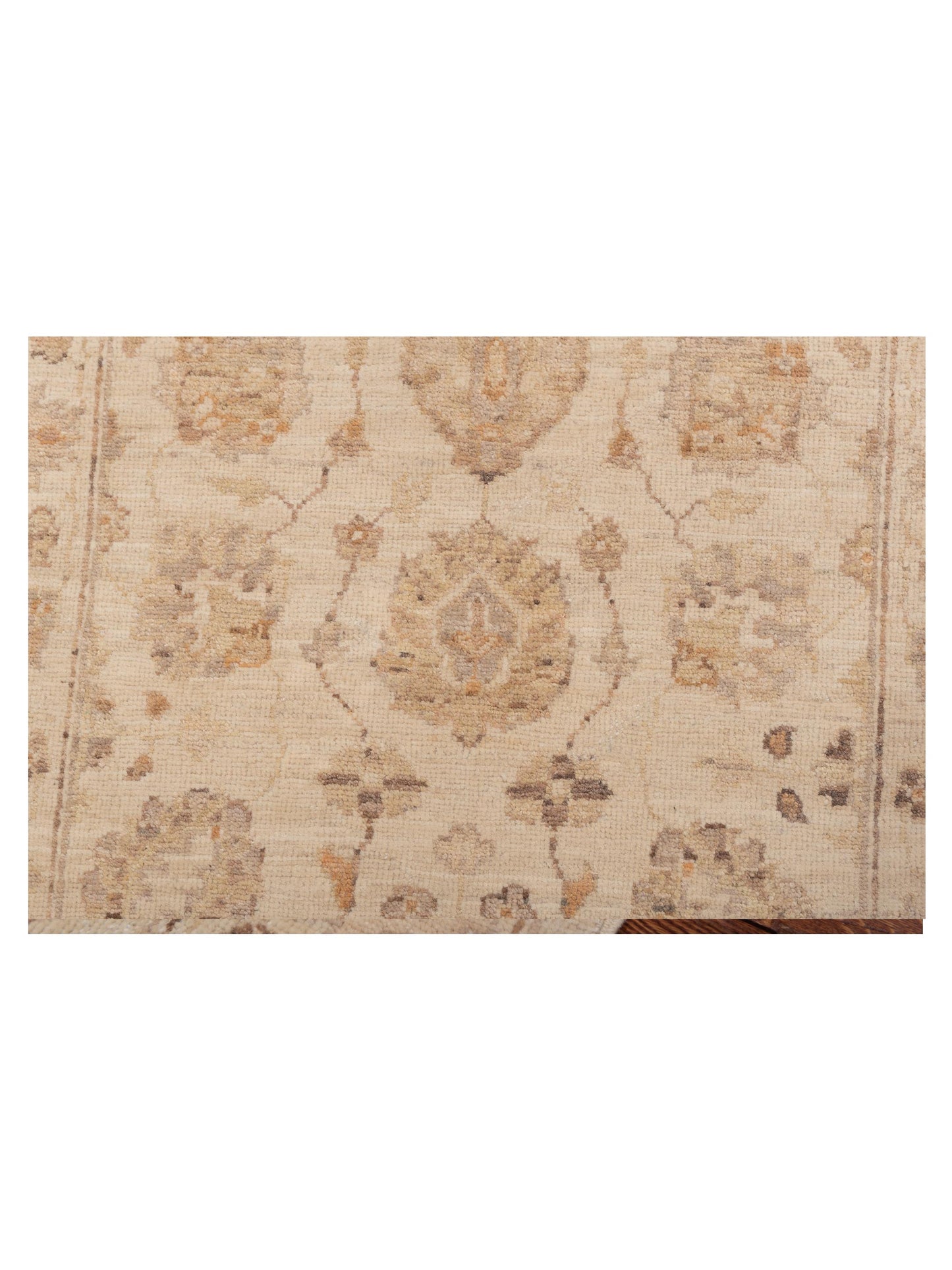 Laila 112584 Ivory Ivory 2.9x9.8 Hand Knotted Rug