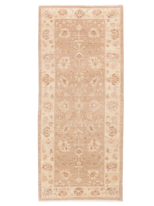 Laila 112606 Brown Ivory 2.7x6.3 Hand Knotted Rug