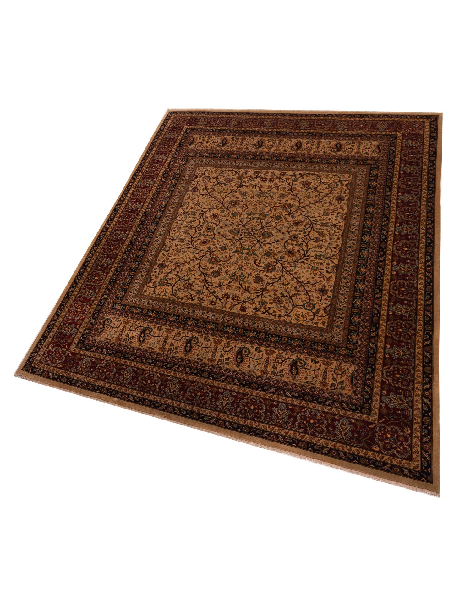 Sivas 112900 Cream Red 9x12.3 Hand Knotted Rug
