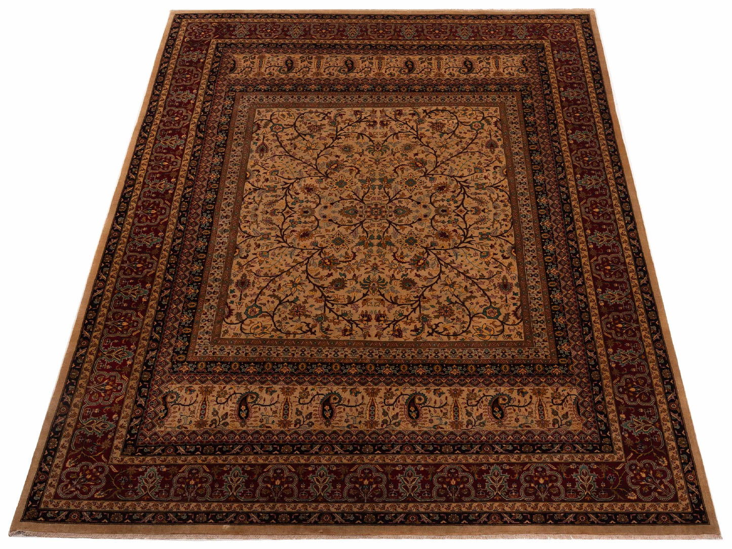Sivas 112900 Cream Red 9x12.3 Hand Knotted Rug