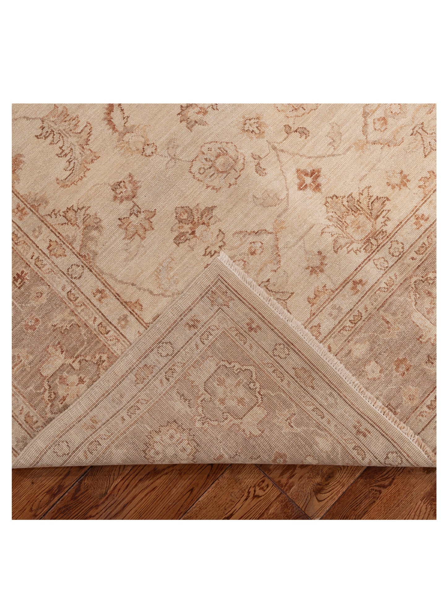 Laila 113143 Ivory Brown 5.10x8.8 Hand Knotted Rug