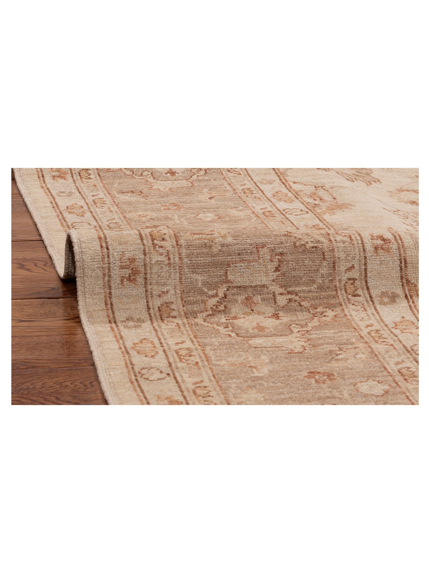 Laila 113143 Ivory Brown 5.10x8.8 Hand Knotted Rug
